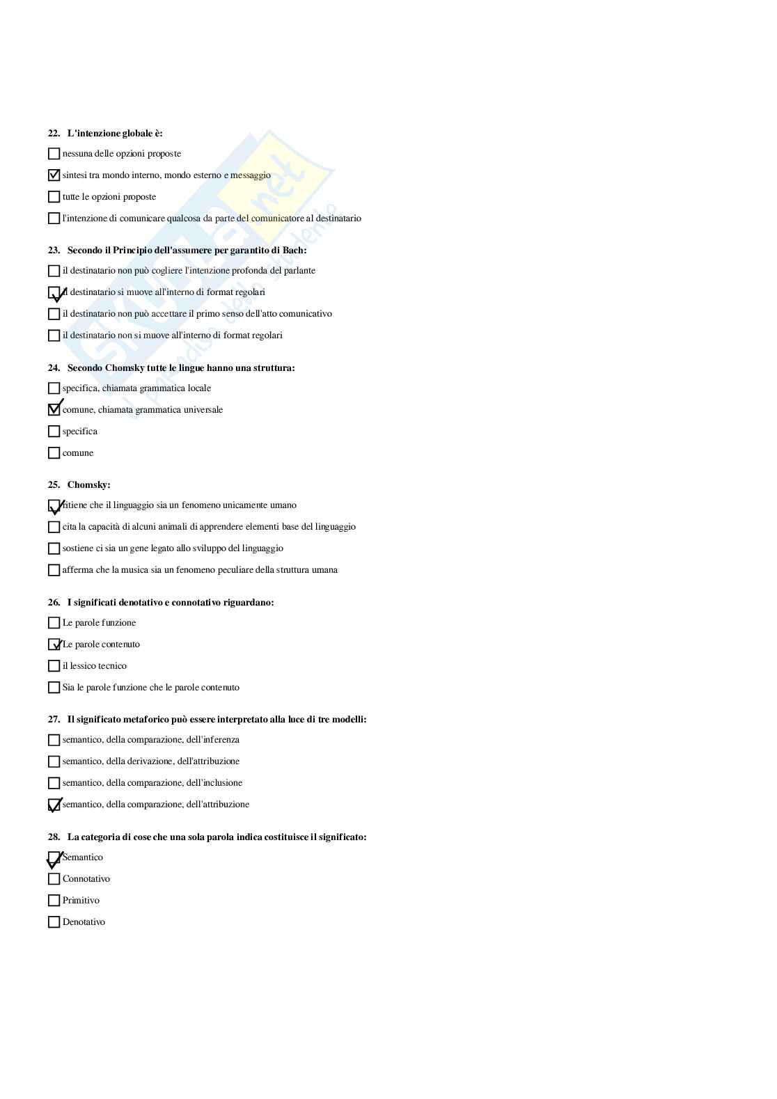 Paniere Psicologia generale  - Risposte multiple (2026) Pag. 41