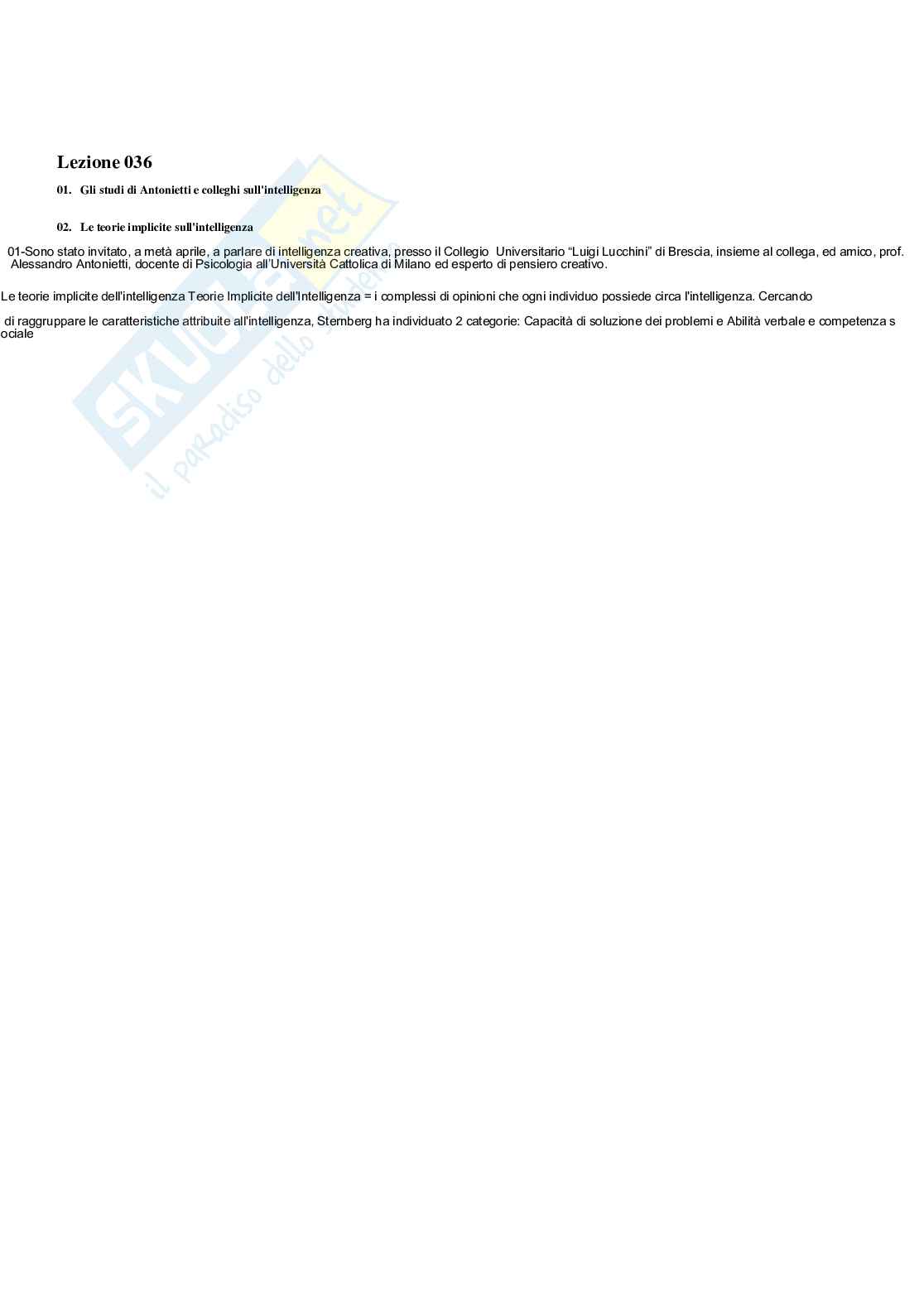 Paniere Psicologia generale  - Risposte multiple (2026) Pag. 71