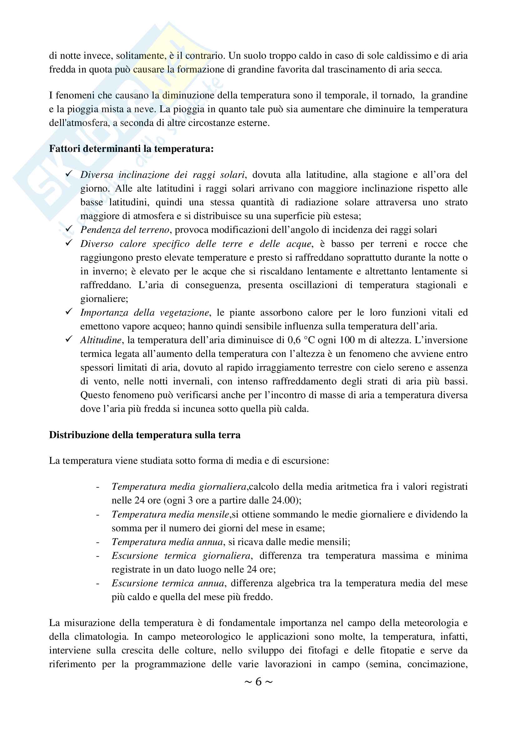 Agrometeorologia e modelli matematici Pag. 6