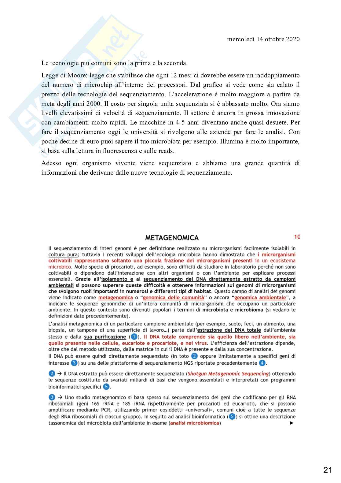 Qualità e sicurezza microbiologica nei sistemi alimentari ed Ecologia del microbiota umano: MODULO PROF. GUGLIELMETTI Pag. 21
