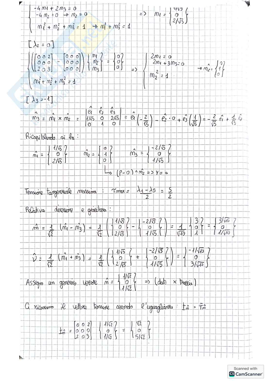 Raccolta esercizi Scienza delle costruzioni - Analisi della tensione Pag. 2