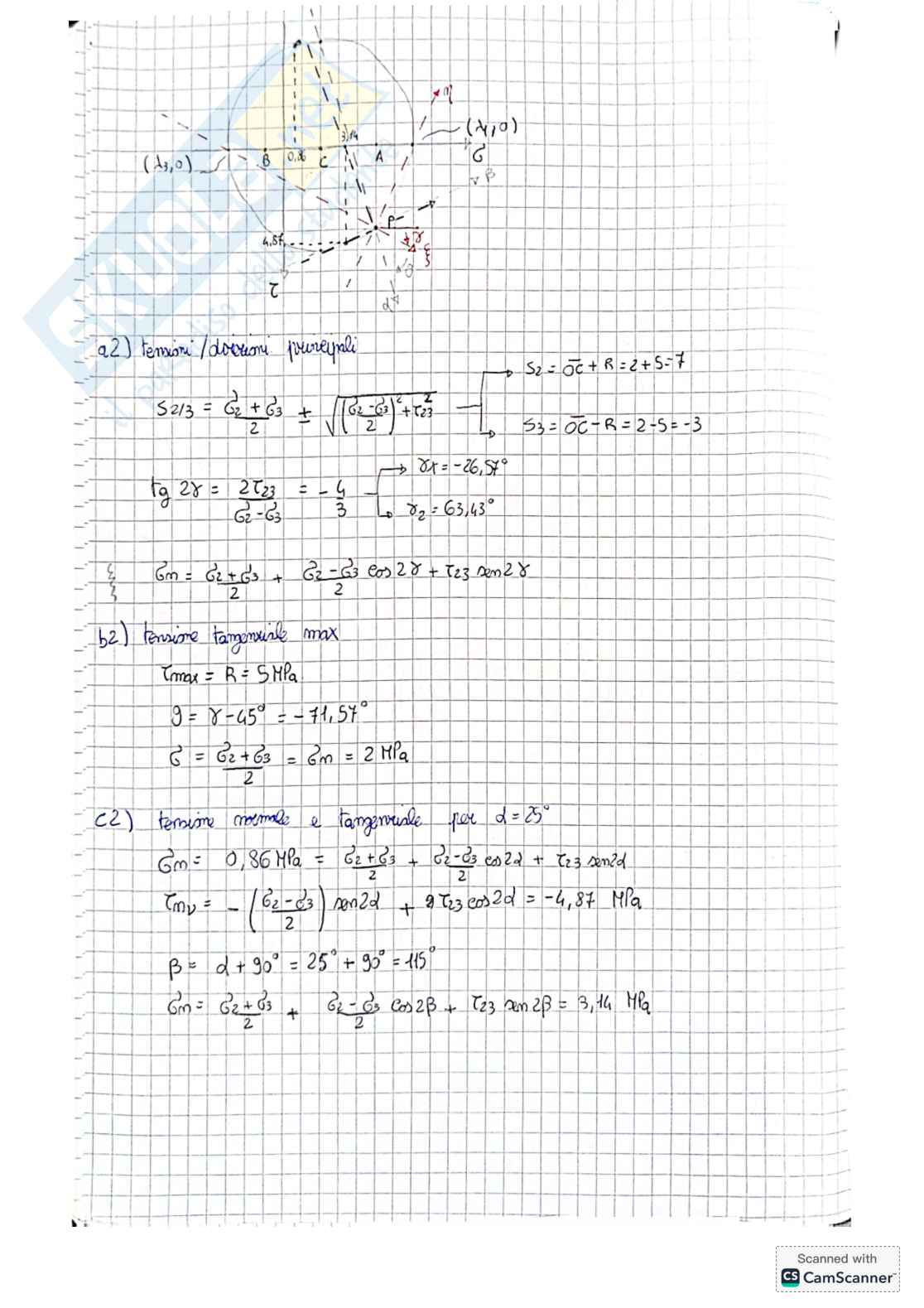 Raccolta esercizi Scienza delle costruzioni - Analisi della tensione Pag. 6