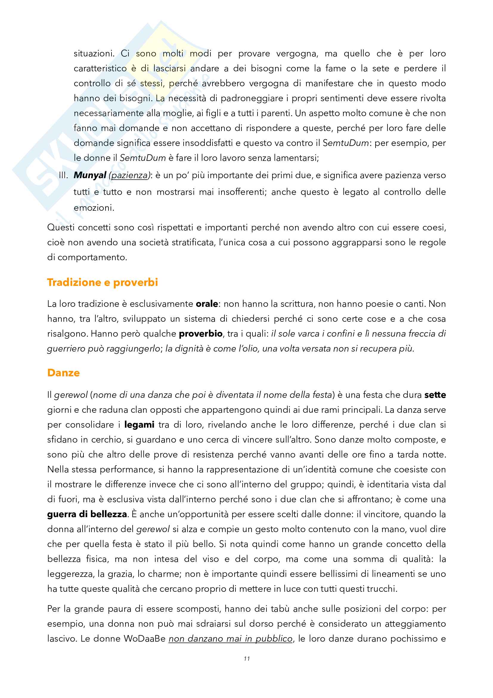 I WoDaaBe - esame di etnolinguistica, prof.ssa Rocca Pag. 11