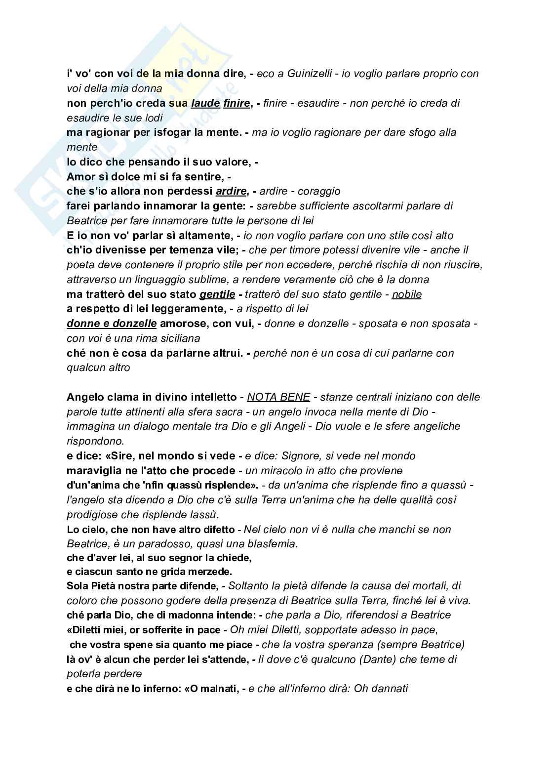 Dante Alighieri - Vita Nuova Pag. 6