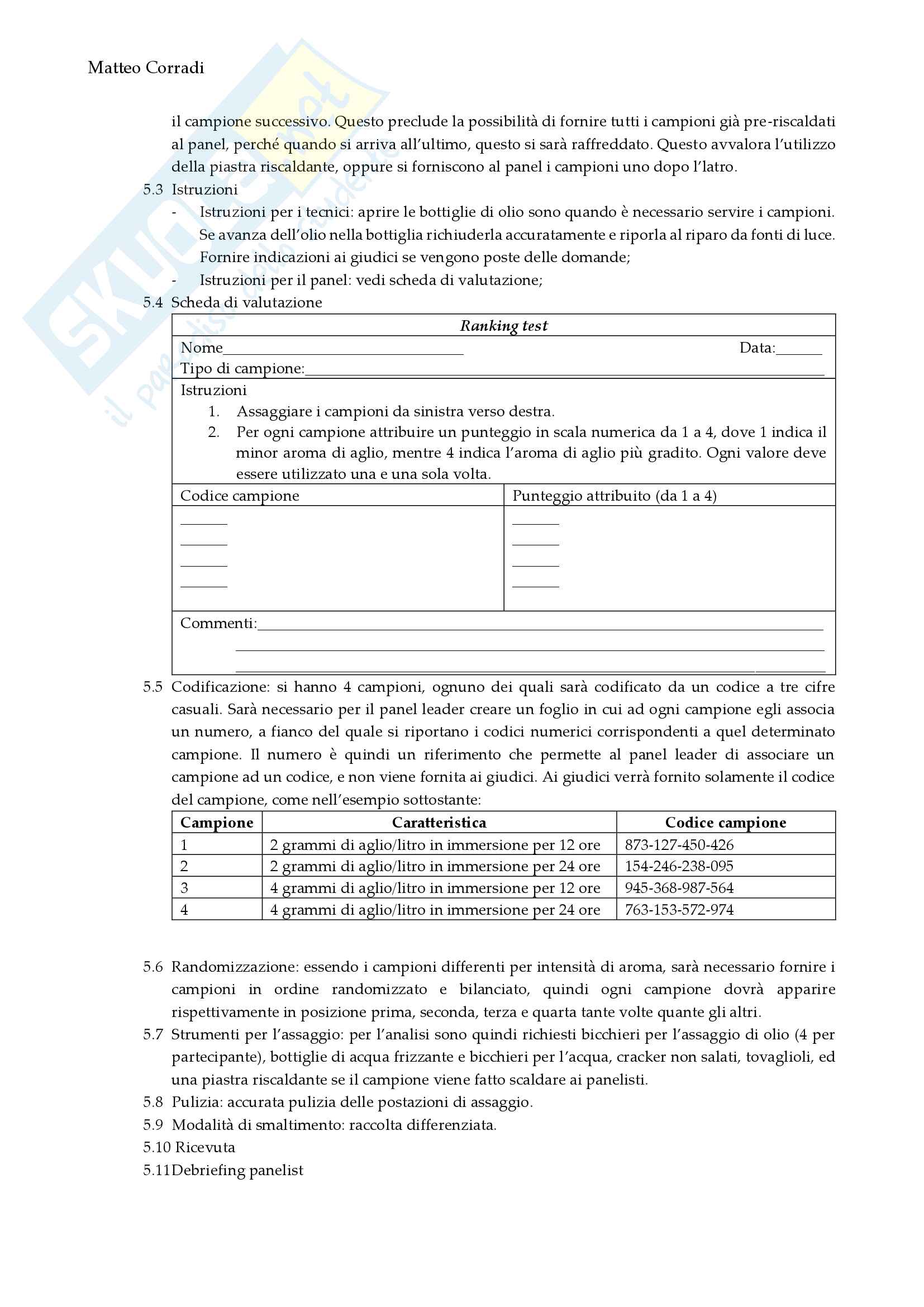 Analisi Sensoriale - Esercizi Svolti Pag. 2