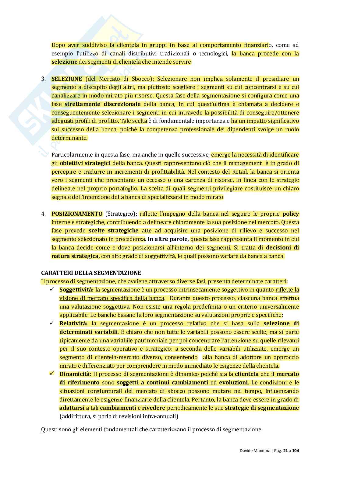 Economia delle gestione bancarie Pag. 21