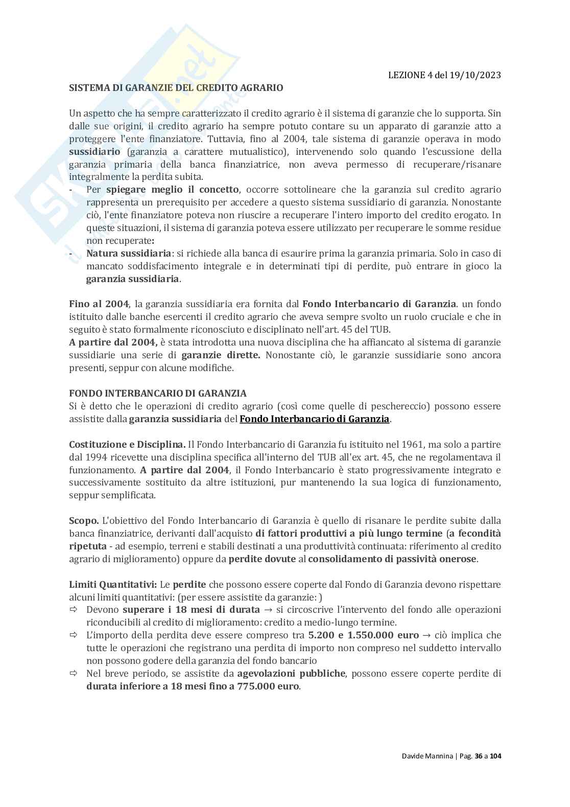 Economia delle gestione bancarie Pag. 36