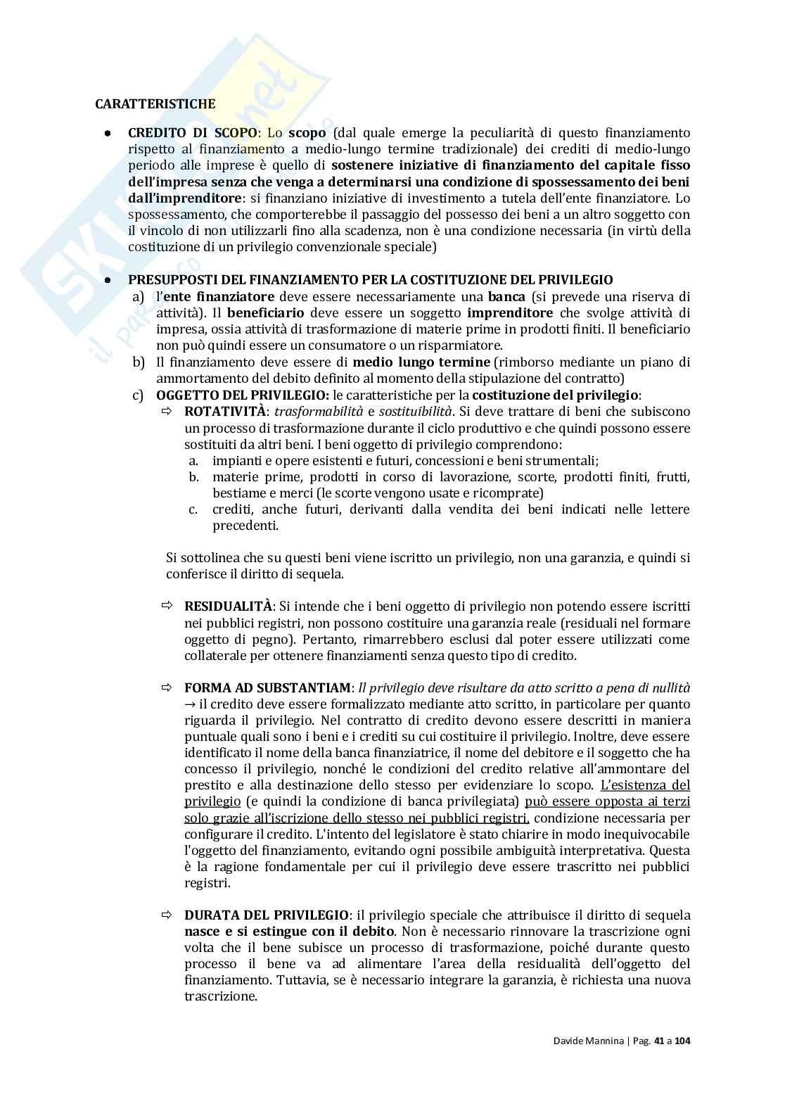 Economia delle gestione bancarie Pag. 41