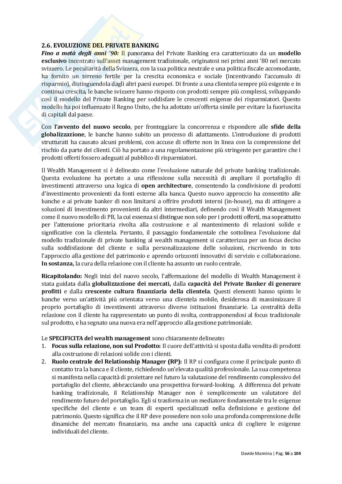 Economia delle gestione bancarie Pag. 56