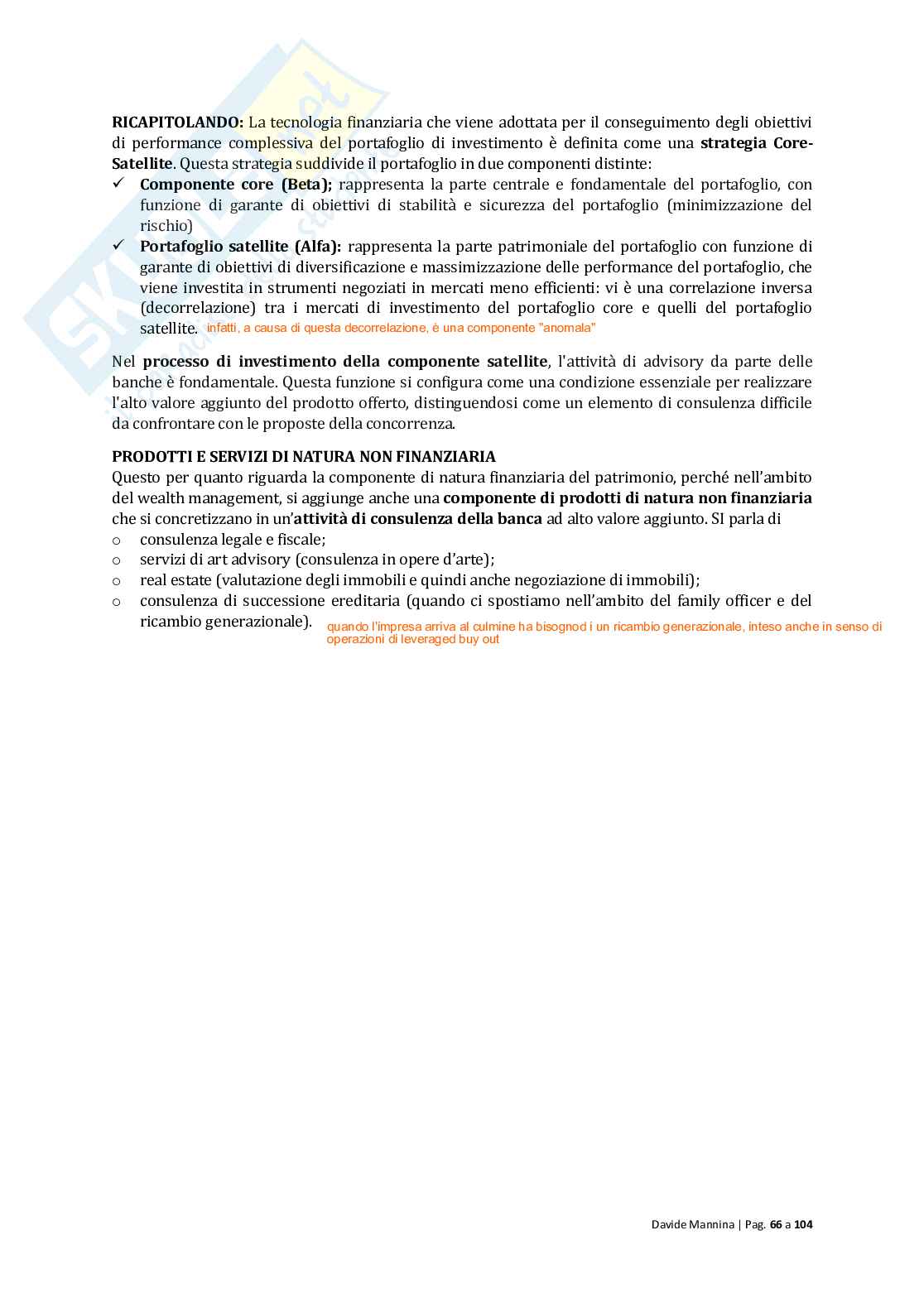 Economia delle gestione bancarie Pag. 66
