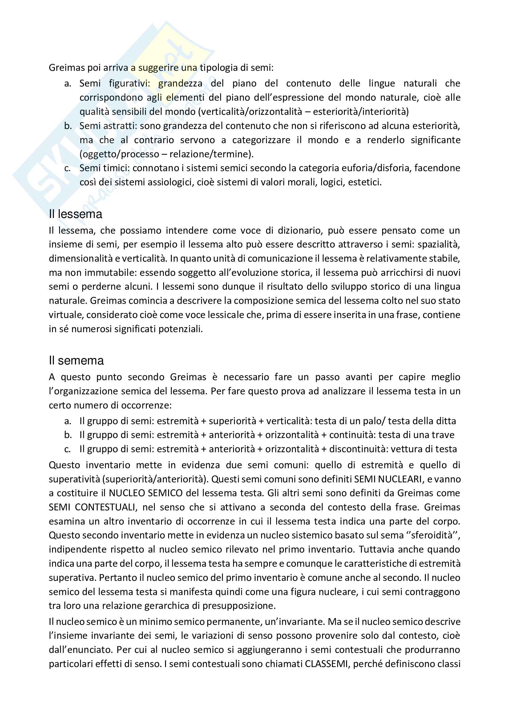 Riassunto esame Scienze semiotiche del testo e dei linguaggi, prof Tani, libro consigliato Le basi della Semiotica, Traini Pag. 21
