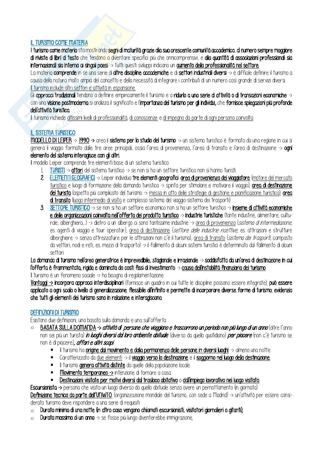 Fondamenti dei sistemi turistici  Pag. 2