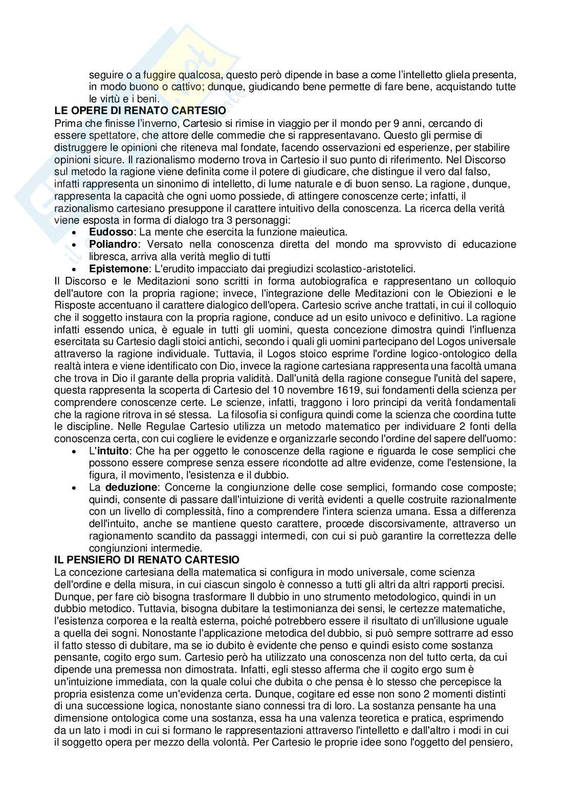 Riassunto esame Storia della filosofia, Prof. Coco Emanuele, libro consigliato Storia della filosofia moderna , Mori Pag. 16
