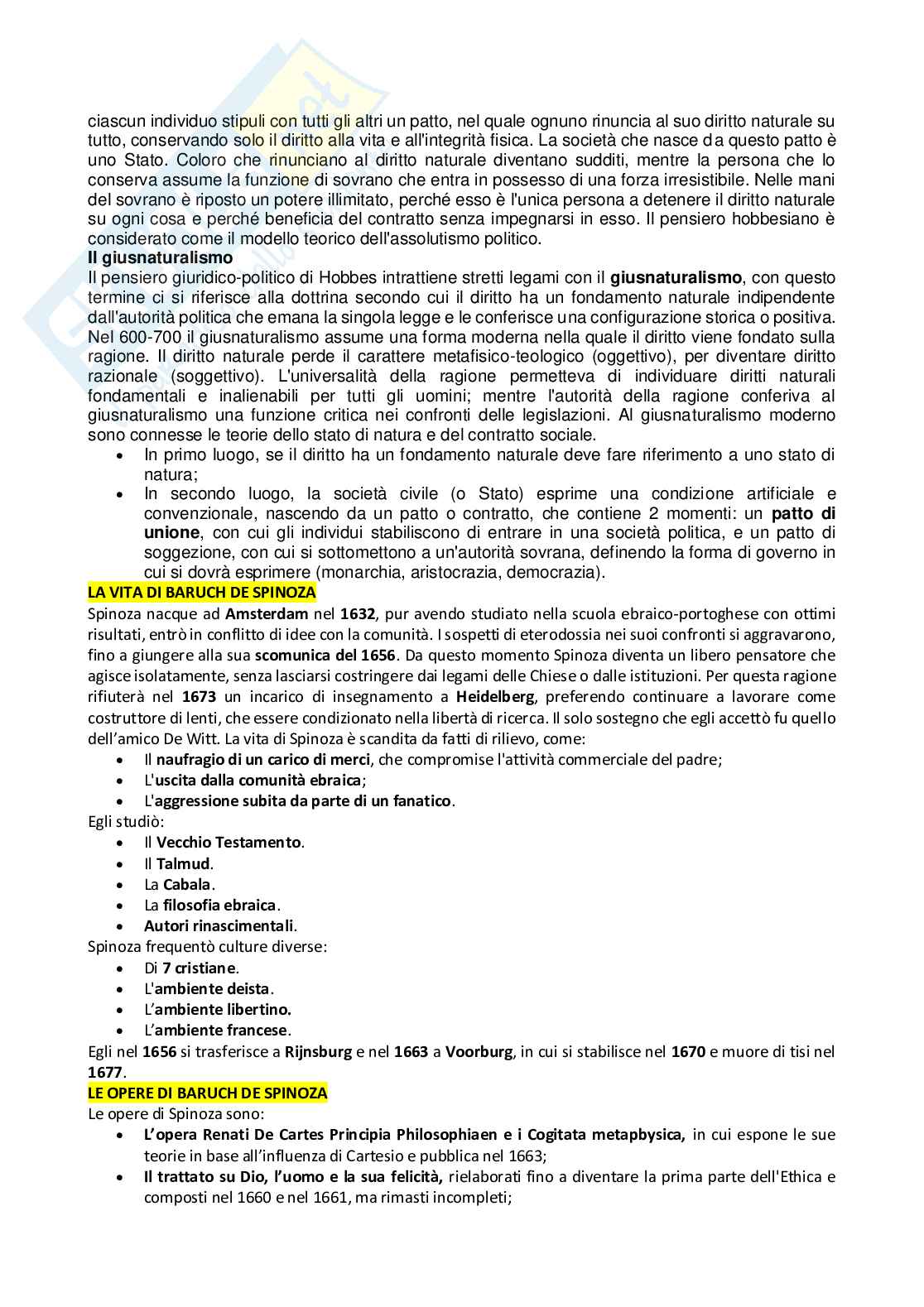 Riassunto esame Storia della filosofia, Prof. Coco Emanuele, libro consigliato Storia della filosofia moderna , Mori Pag. 21