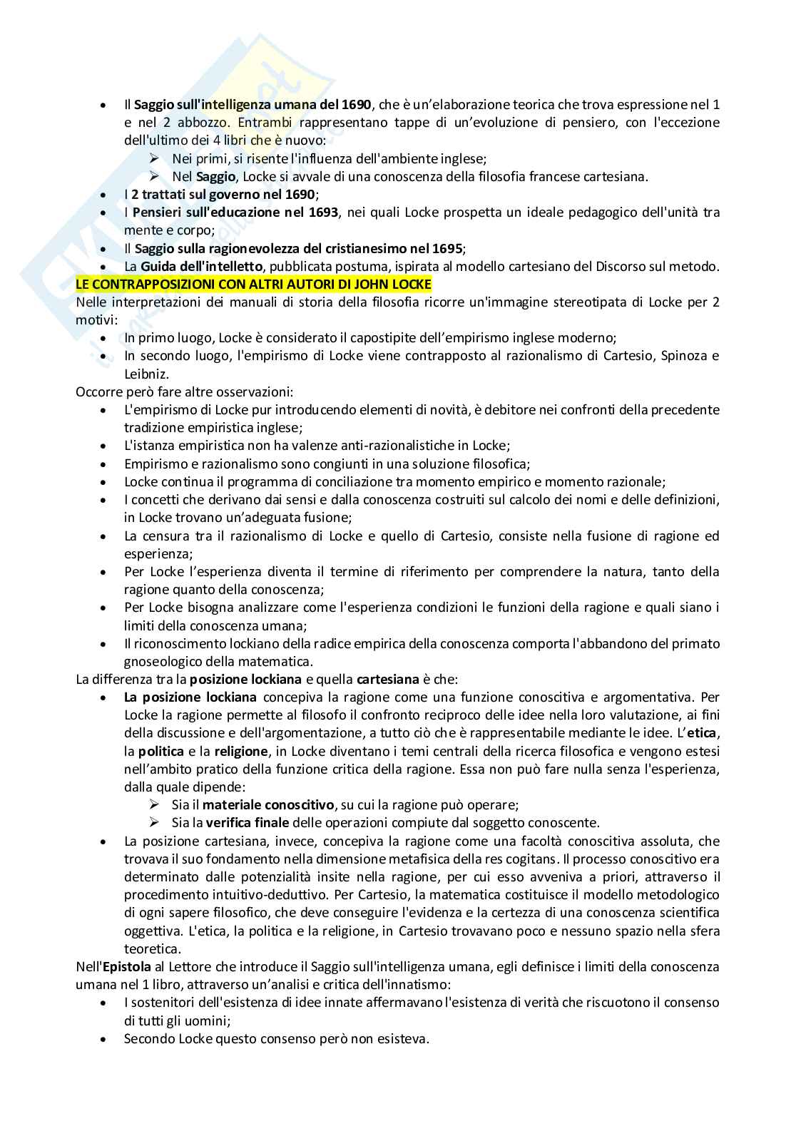 Riassunto esame Storia della filosofia, Prof. Coco Emanuele, libro consigliato Storia della filosofia moderna , Mori Pag. 26