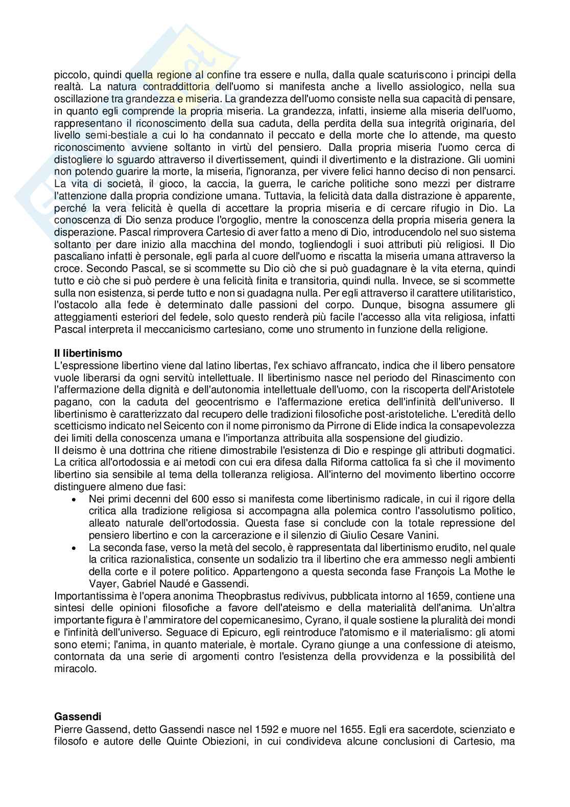 Riassunto esame Storia della filosofia, Prof. Coco Emanuele, libro consigliato Storia della filosofia moderna , Mori Pag. 6