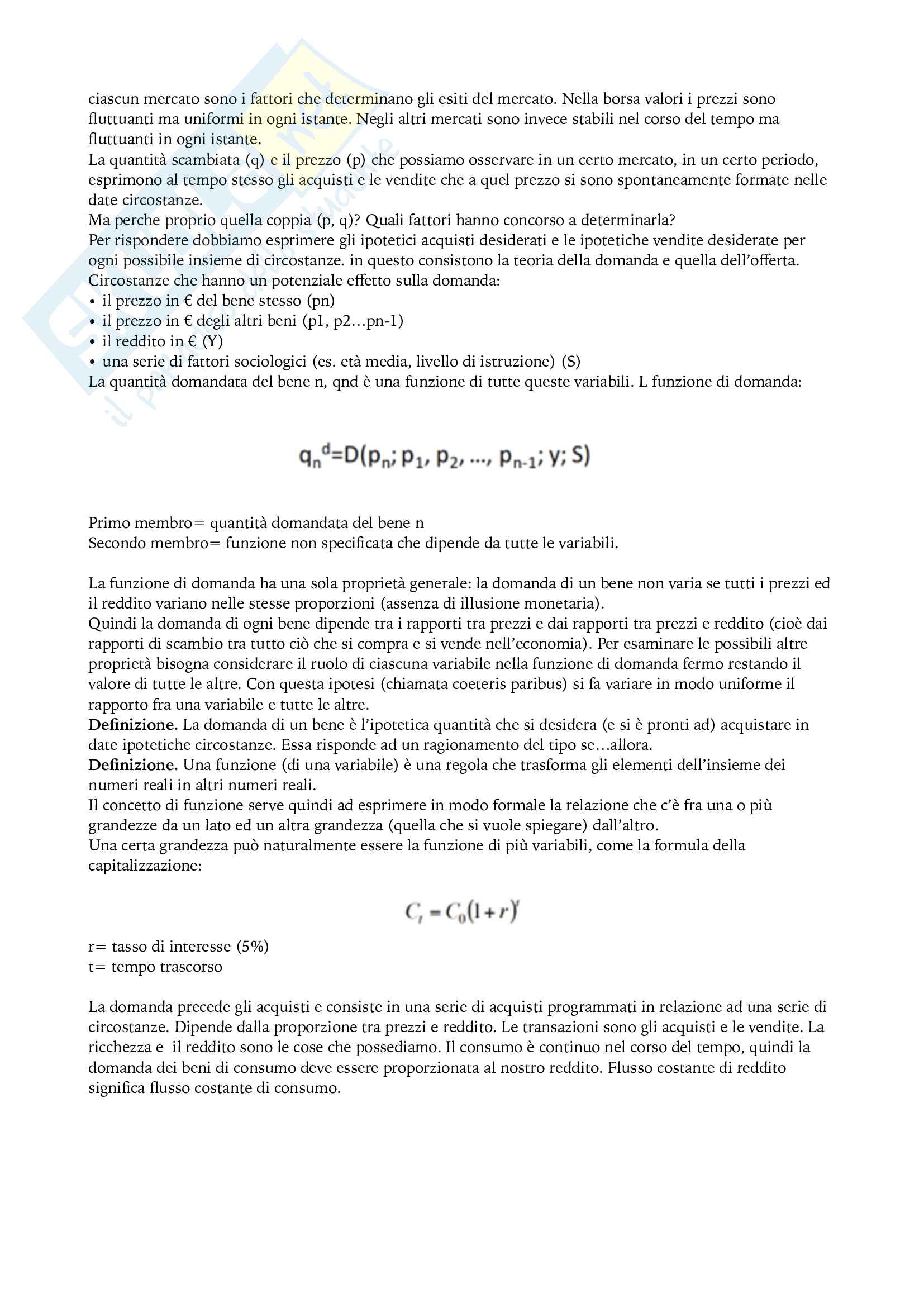 Appunti del corso completo di economia politica, prof Opocher (microeconomia) Pag. 6