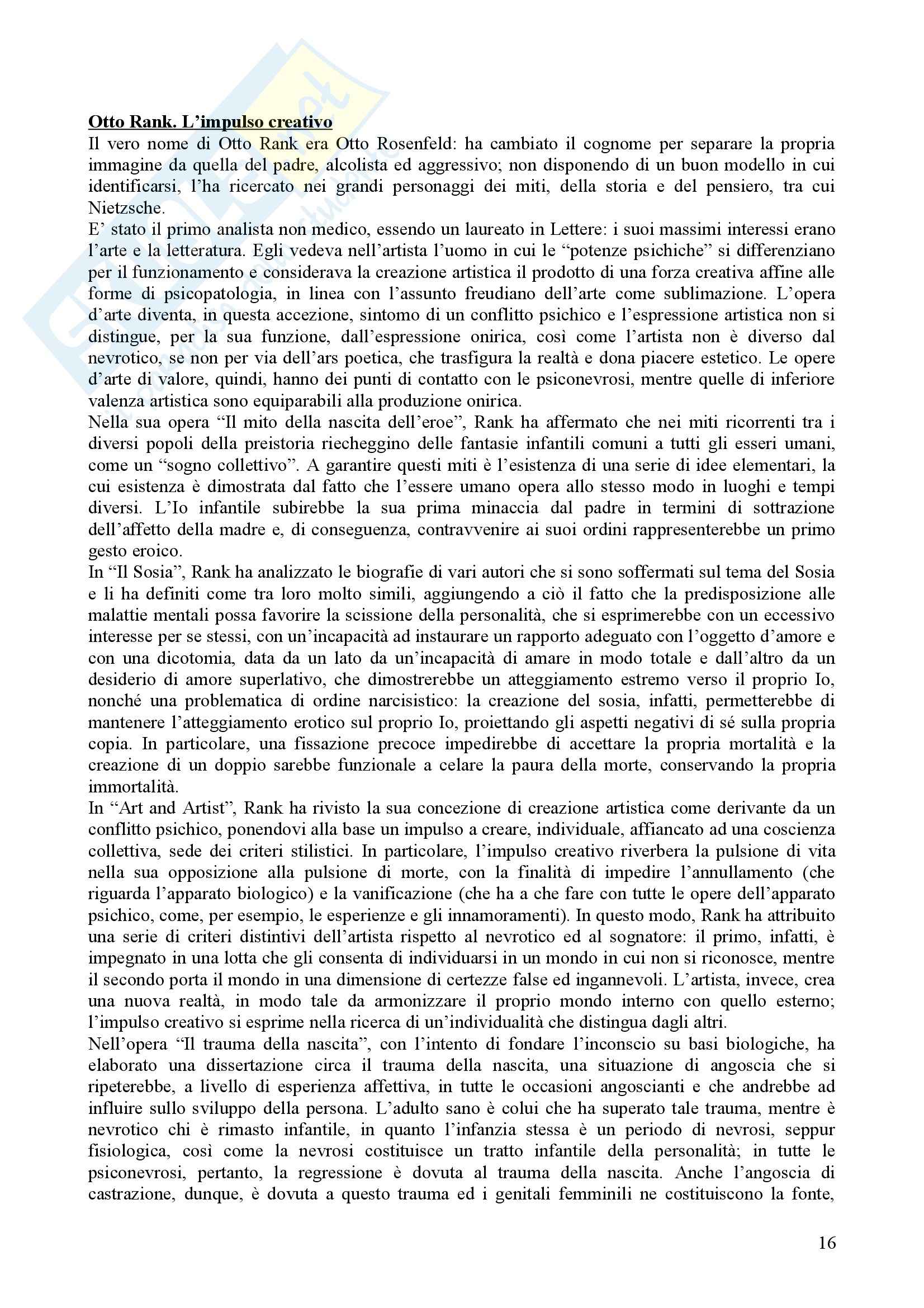 Riassunto esame Psicologia Dinamica, prof. Nespoli, libro consigliato Modelli Evolutivi in Psicologia Dinamica I, Quaglia, Longobardi Pag. 16