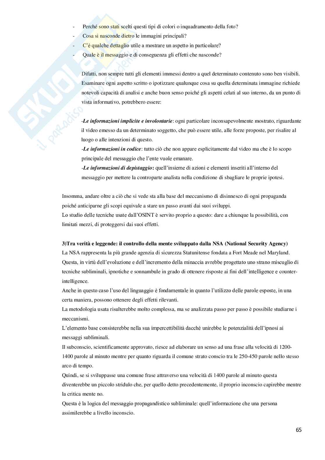 Le operazioni psyops: l’arte del persuadere, alterare e influenzare Pag. 71