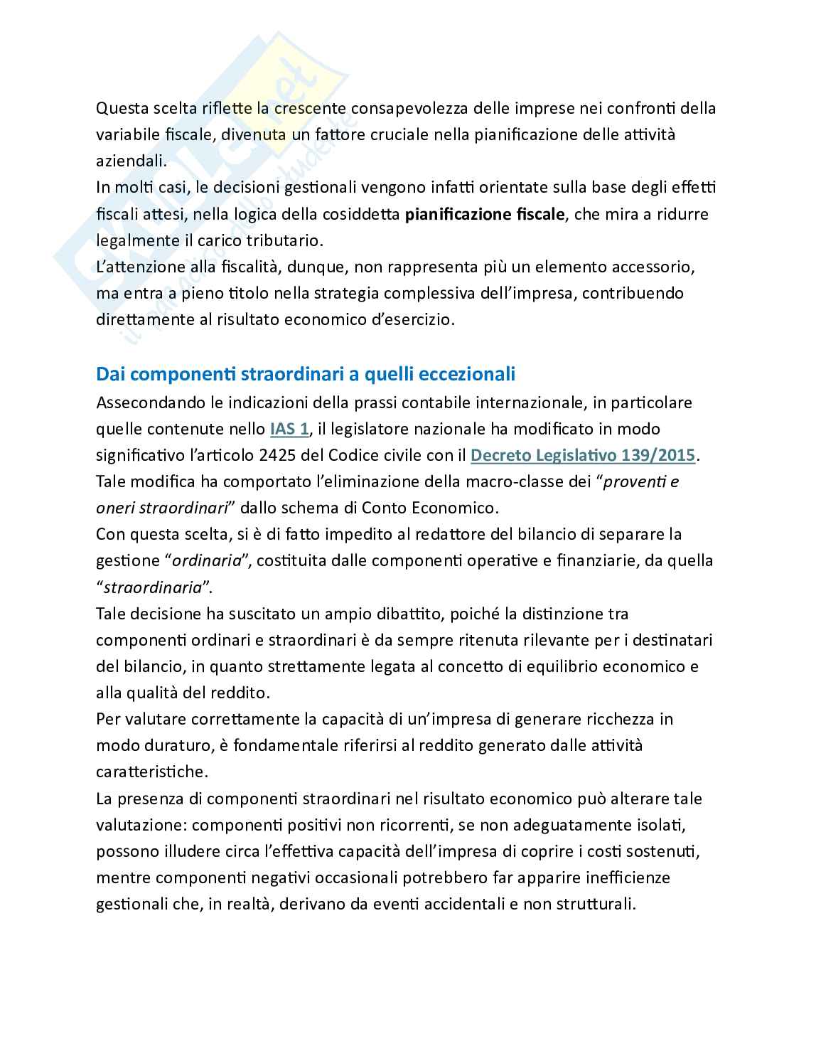Bilancio e analisi economico-finanziaria - Teoria, parte 3 - Il conto economico Pag. 11