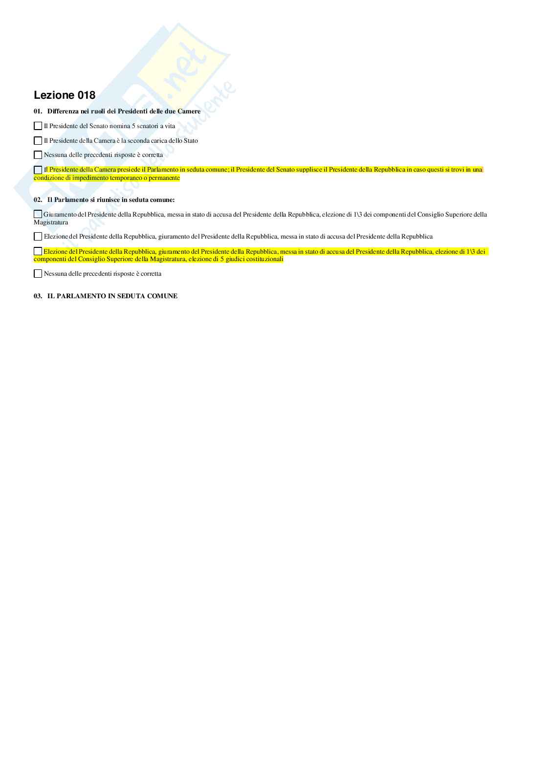 Paniere Istituzione di diritto pubblico Pag. 16