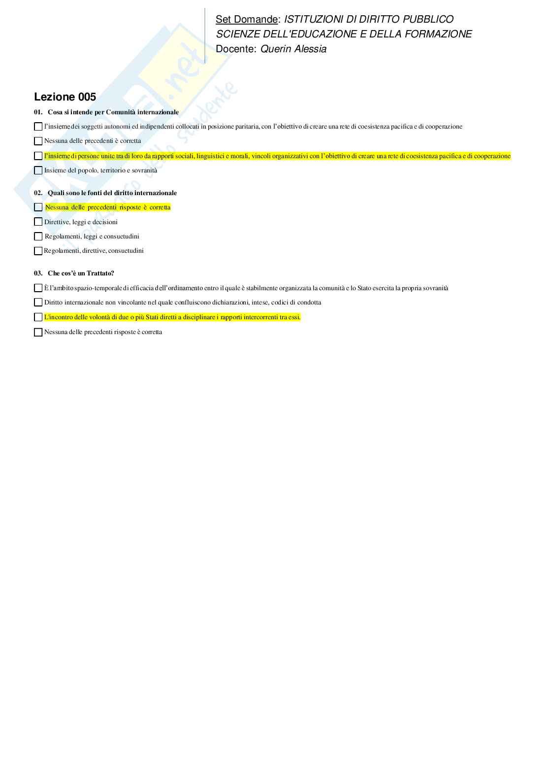 Paniere Istituzione di diritto pubblico Pag. 6