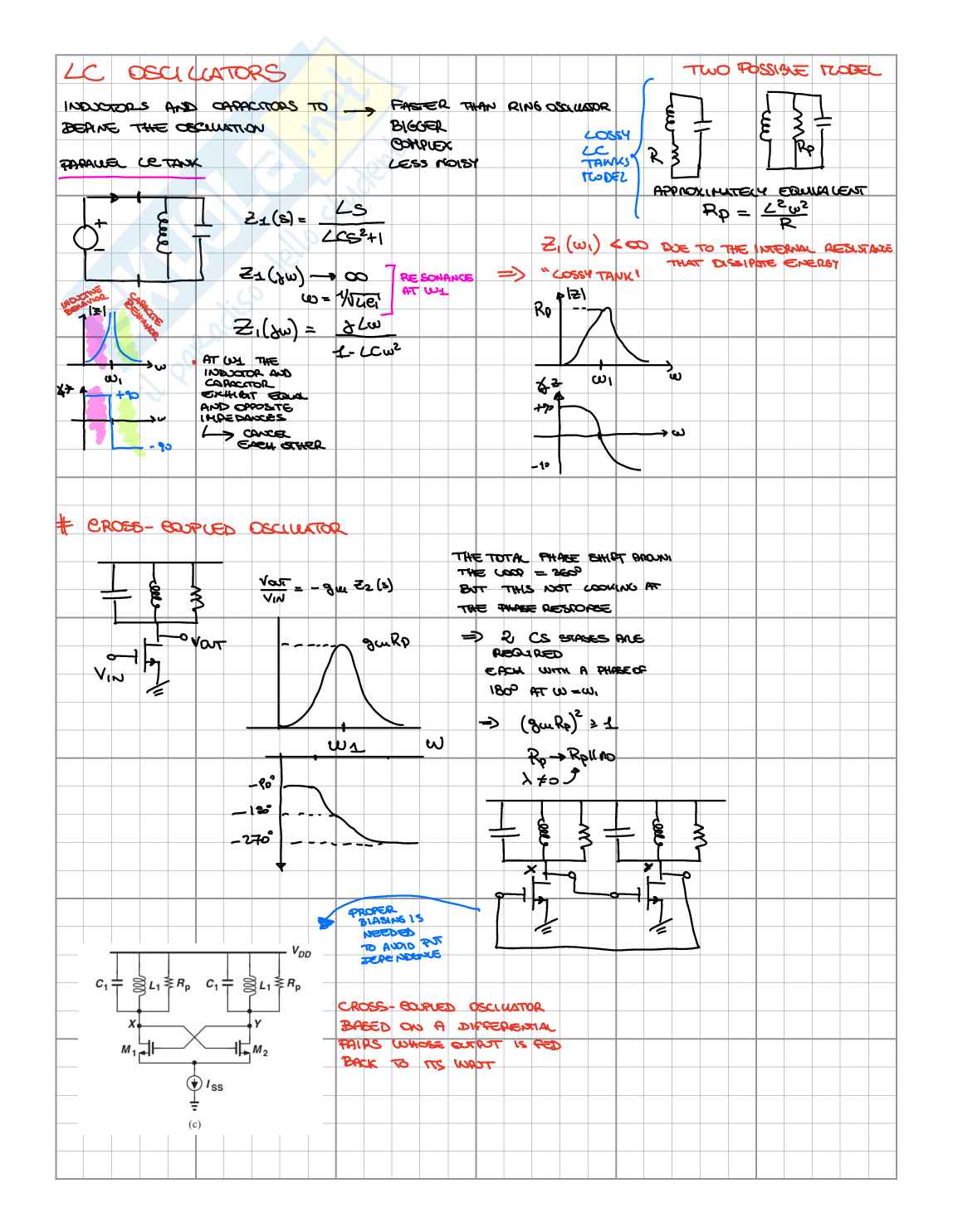 Appunti di Ingegneria elettronica sugli oscillatori Pag. 2