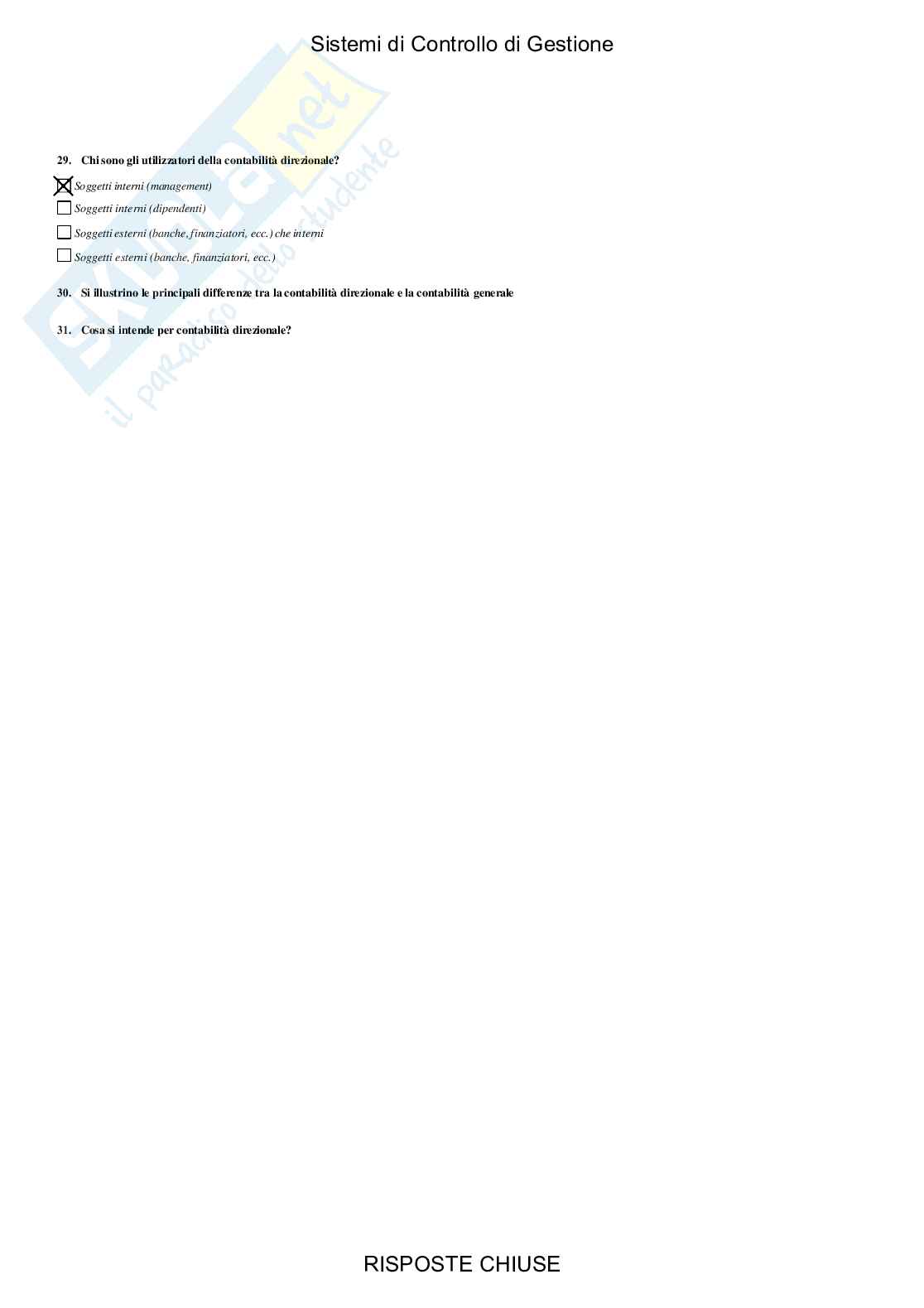 Sistemi di controllo di gestione - Paniere compilato Pag. 11