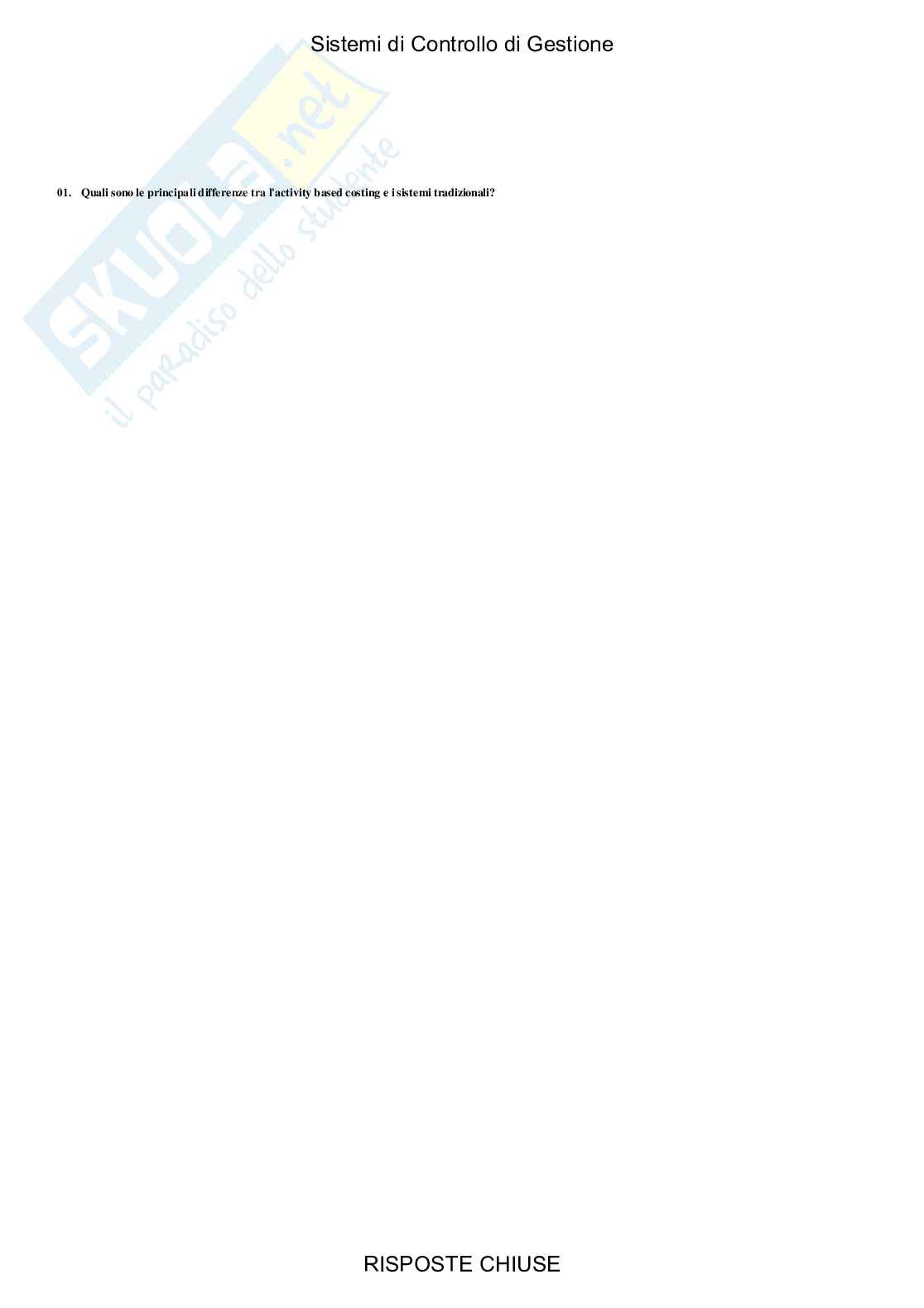 Sistemi di controllo di gestione - Paniere compilato Pag. 36