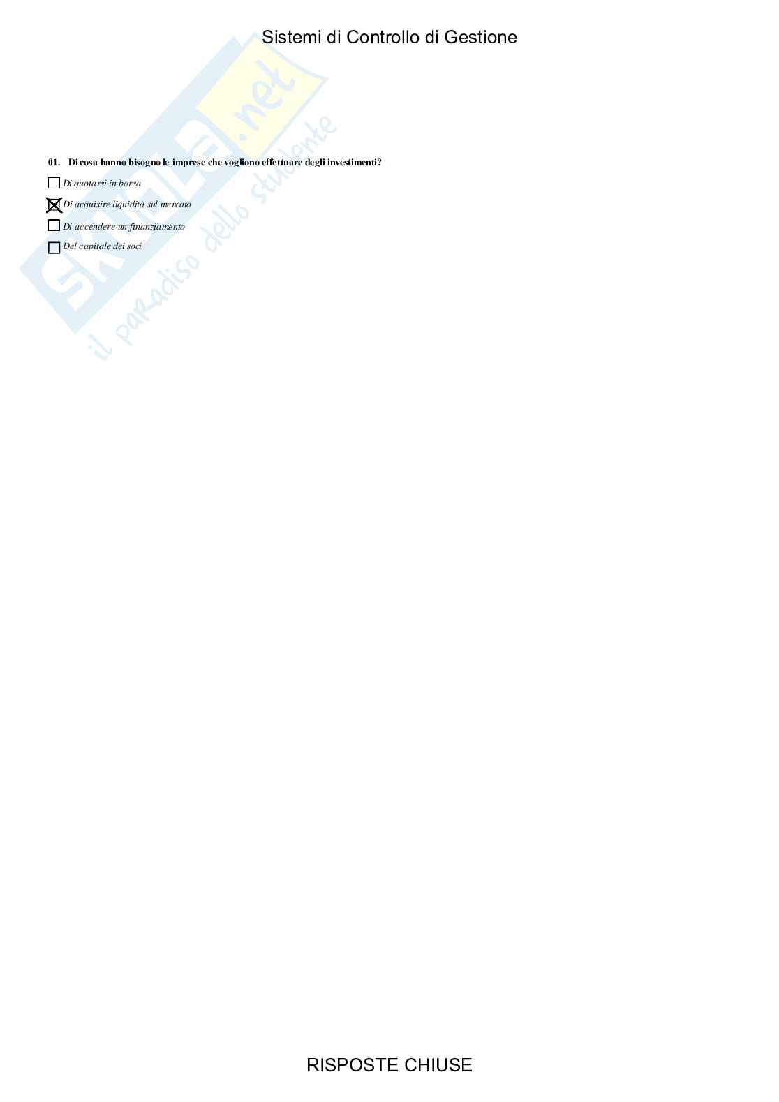 Sistemi di controllo di gestione - Paniere compilato Pag. 51