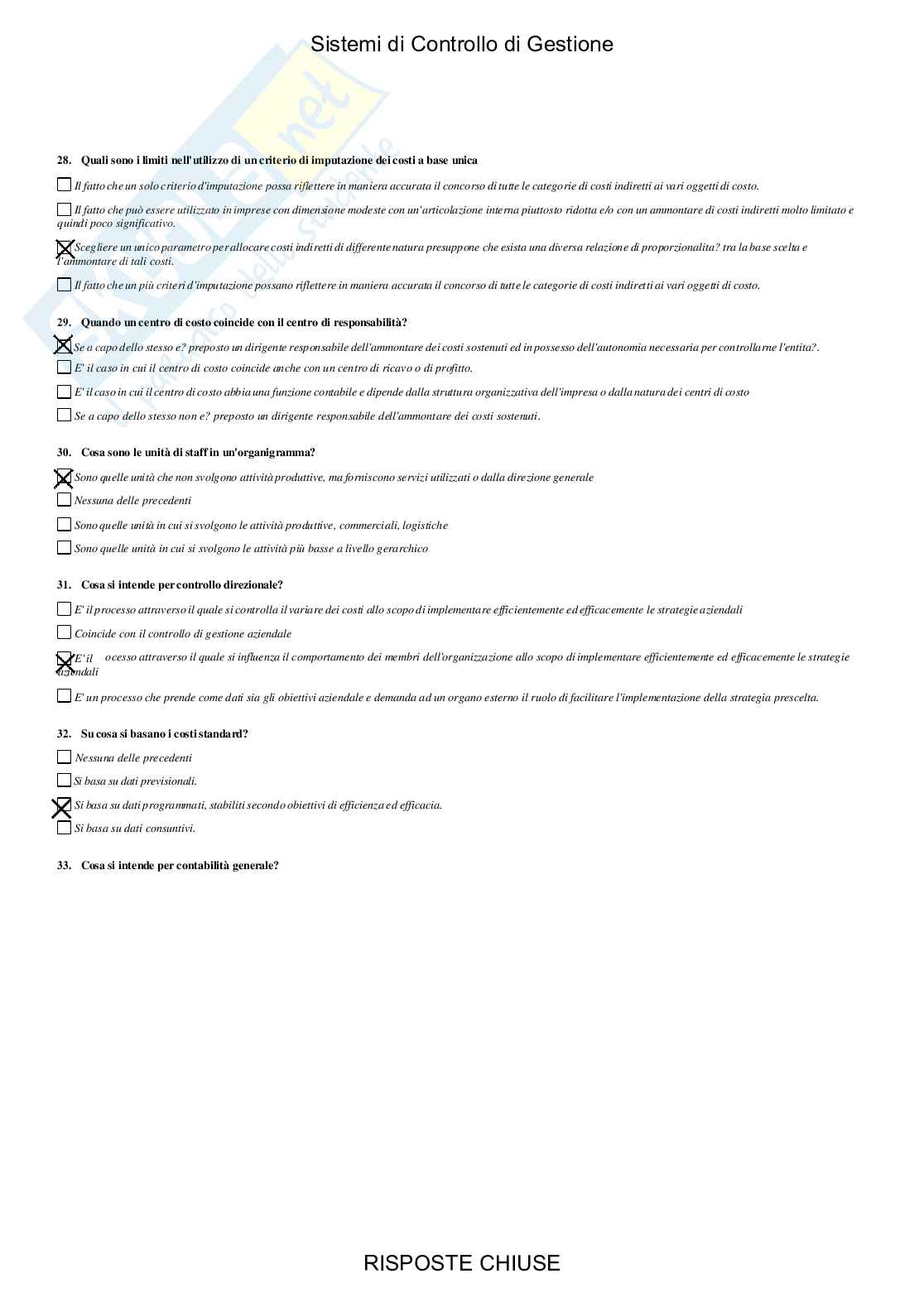 Sistemi di controllo di gestione - Paniere compilato Pag. 6