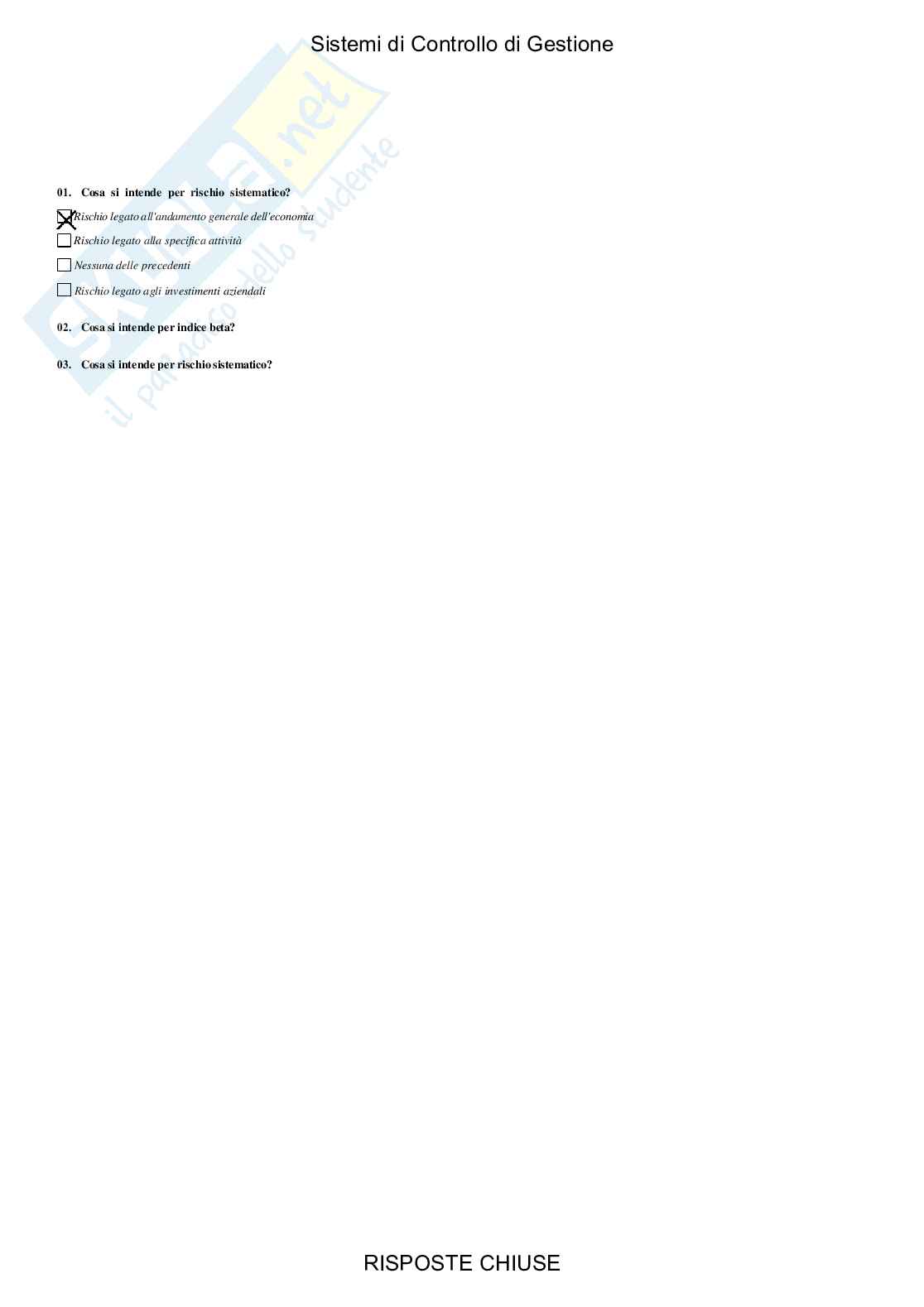 Sistemi di controllo di gestione - Paniere compilato Pag. 61