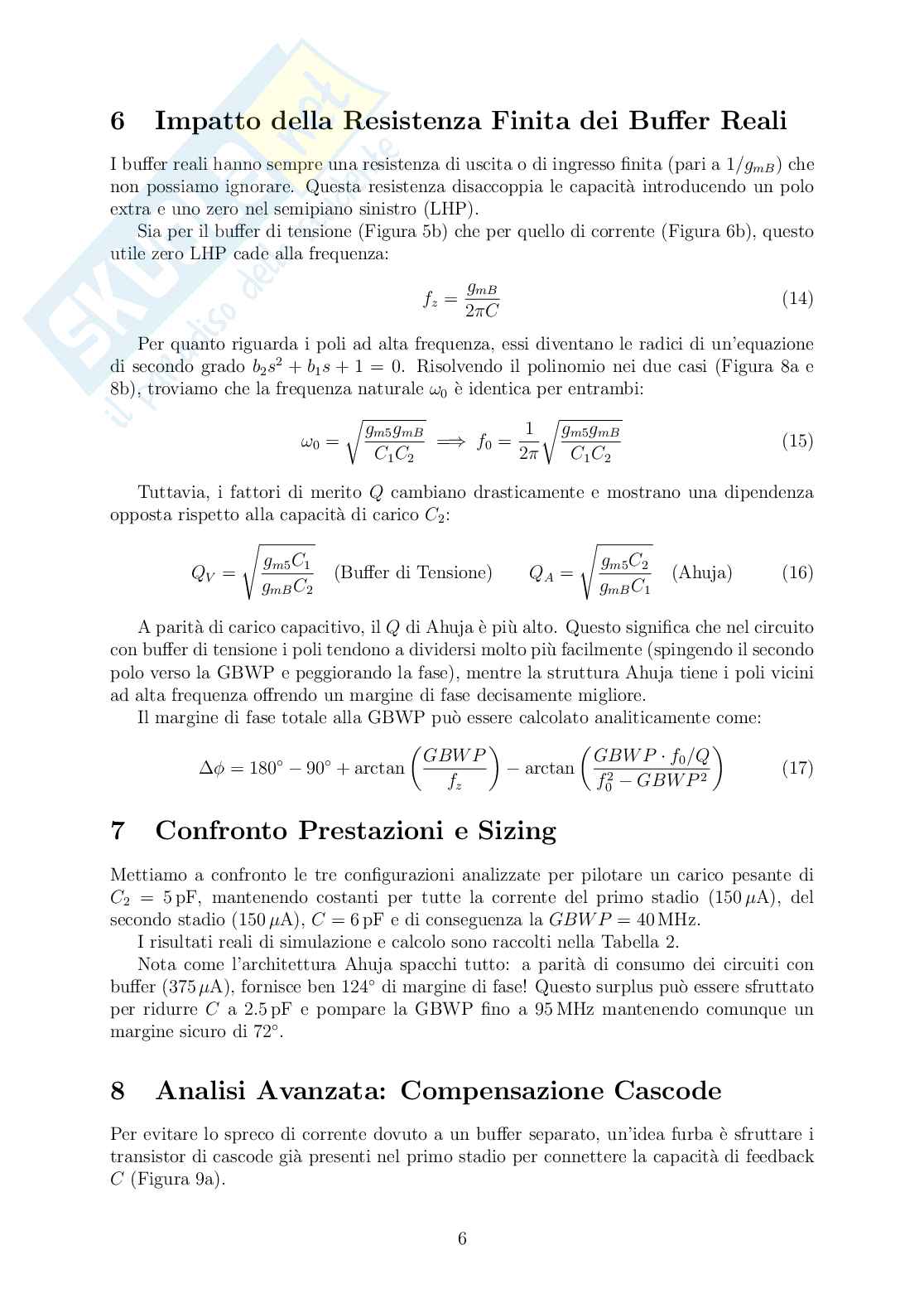 Compensazioni di Miller sui CMOS OTA Pag. 6