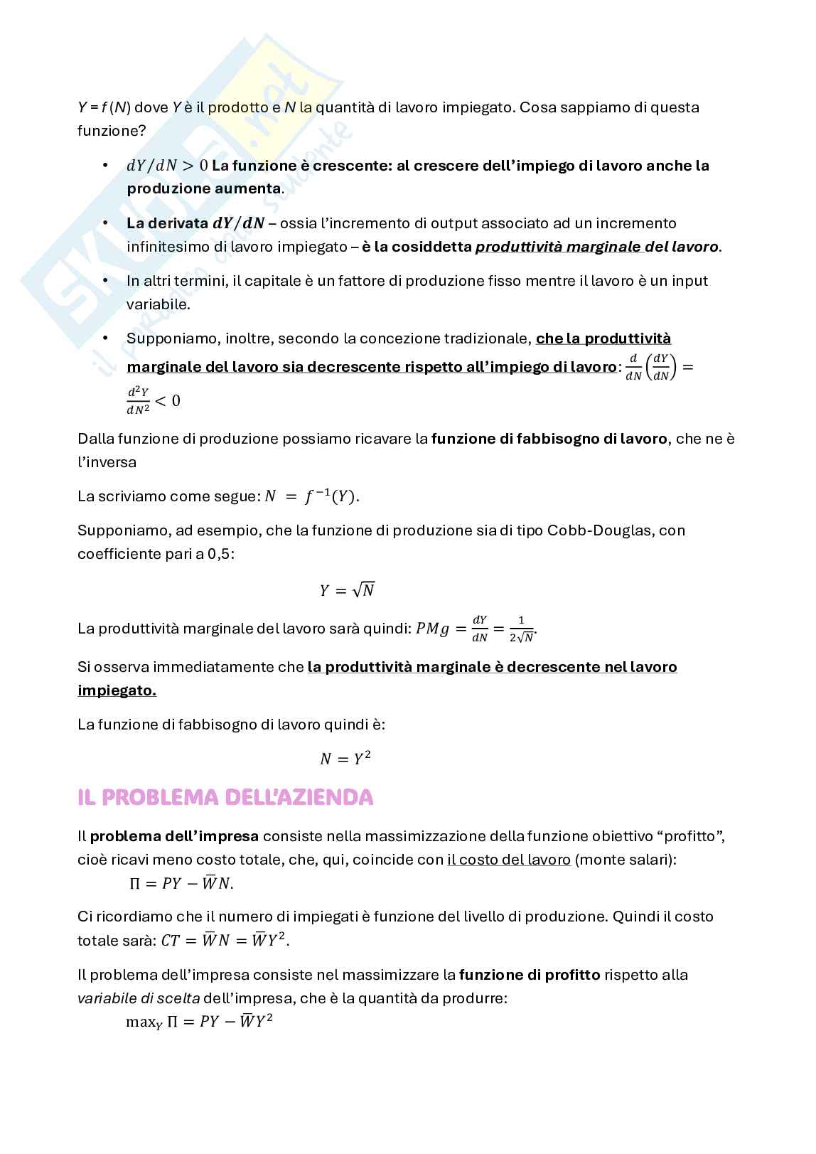 Secondo parziale Macroeconomia Pag. 11