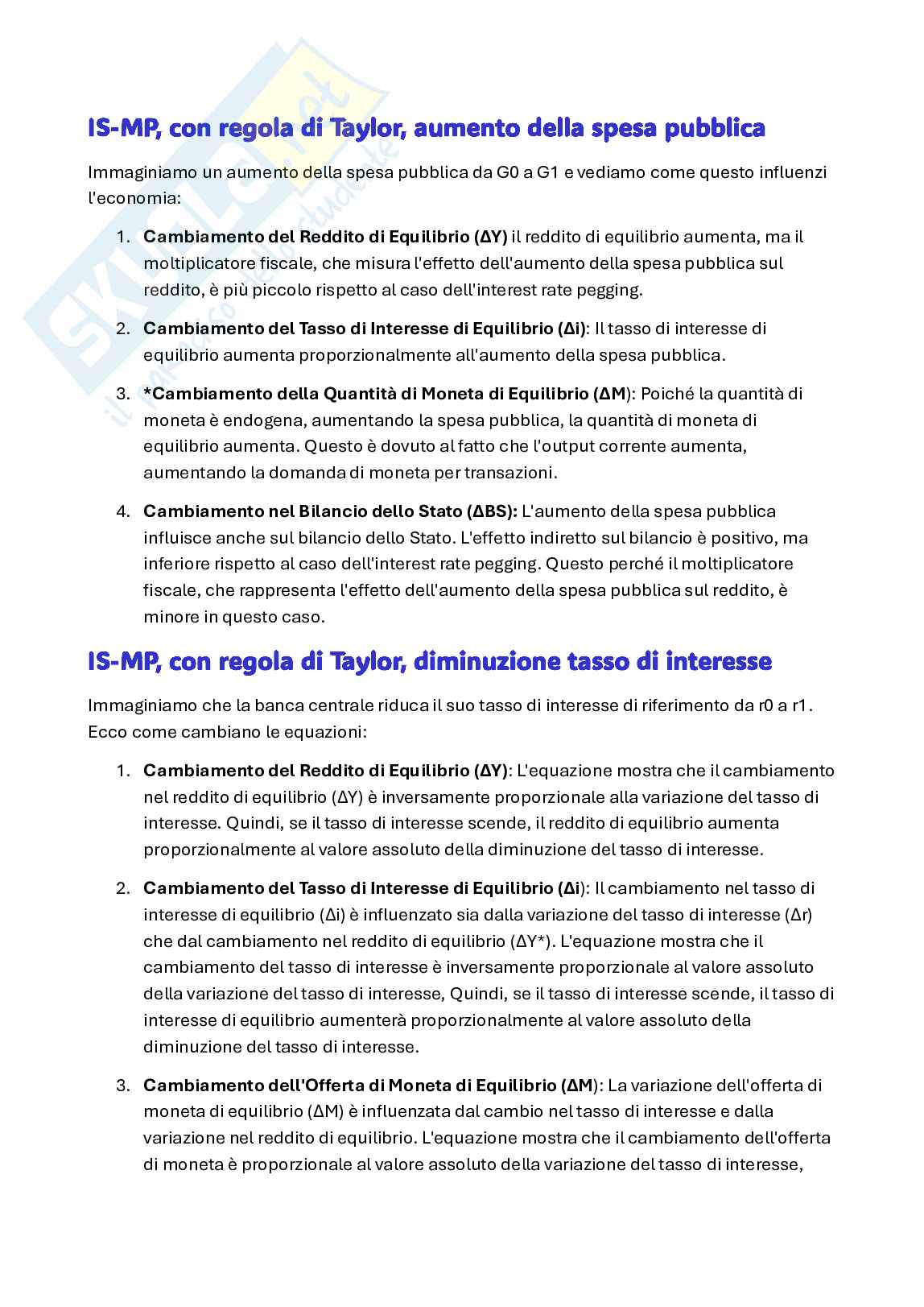 Secondo parziale Macroeconomia Pag. 6