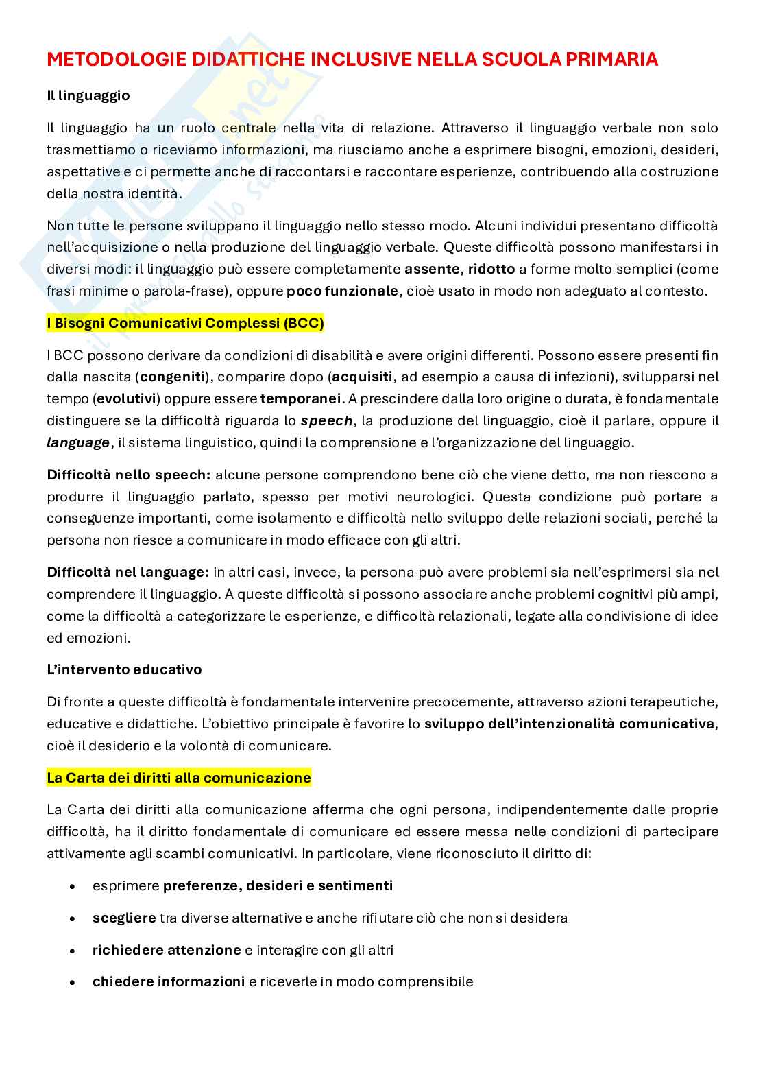 Metodologie didattiche inclusive nella scuola primaria Pag. 1