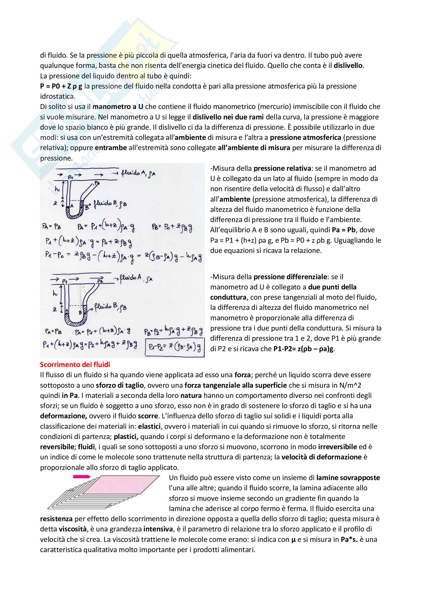 Operazioni unitarie della tecnologia alimentare Pag. 6