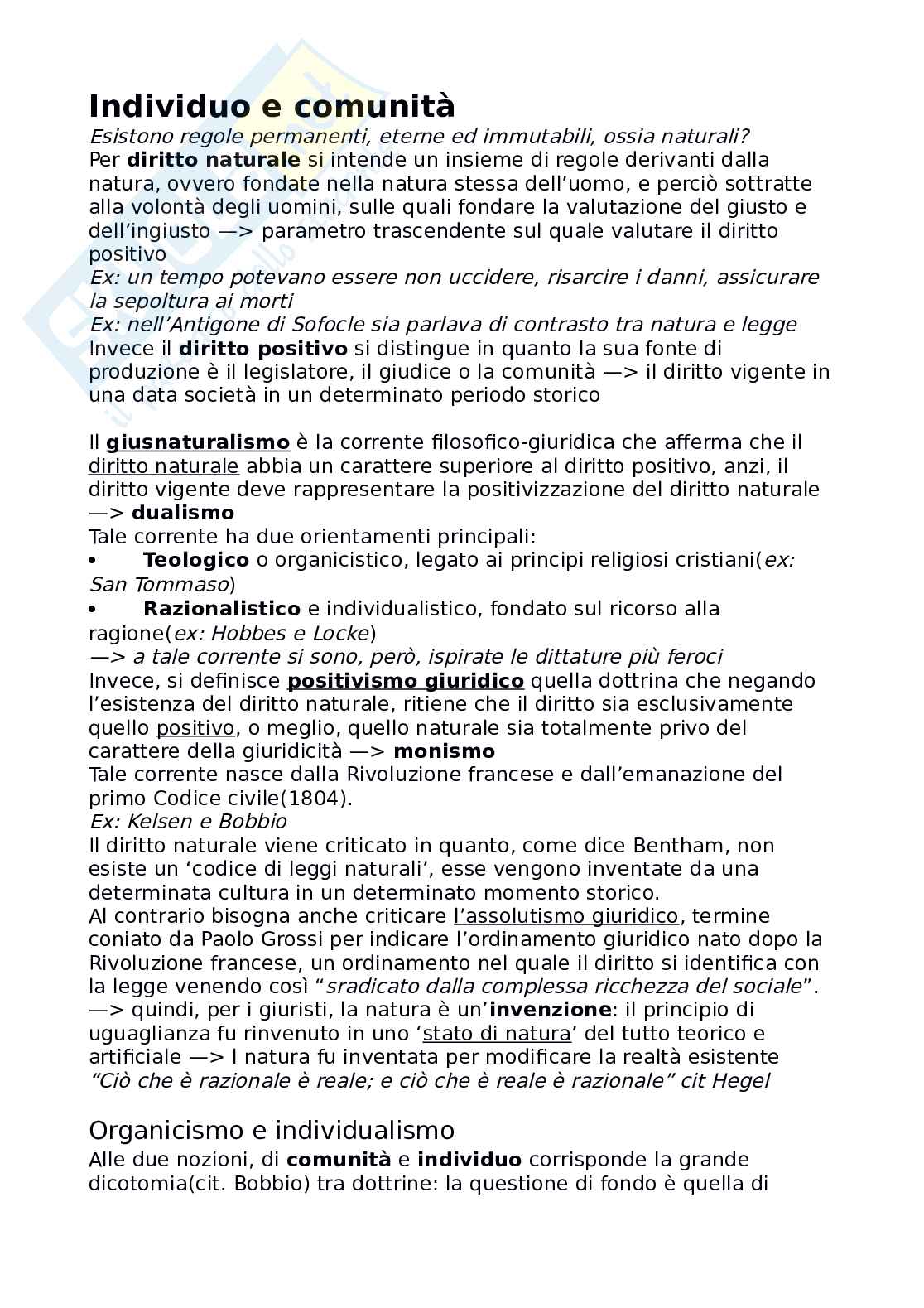 Riassunto esame Storia del Diritto Medievale e Moderno, Prof. Alvazzi del Frate Paolo, libro consigliato Individuo e comunità. Considerazioni storico-giuridiche sull'individualismo, Alvazzi Del Frate Pag. 1