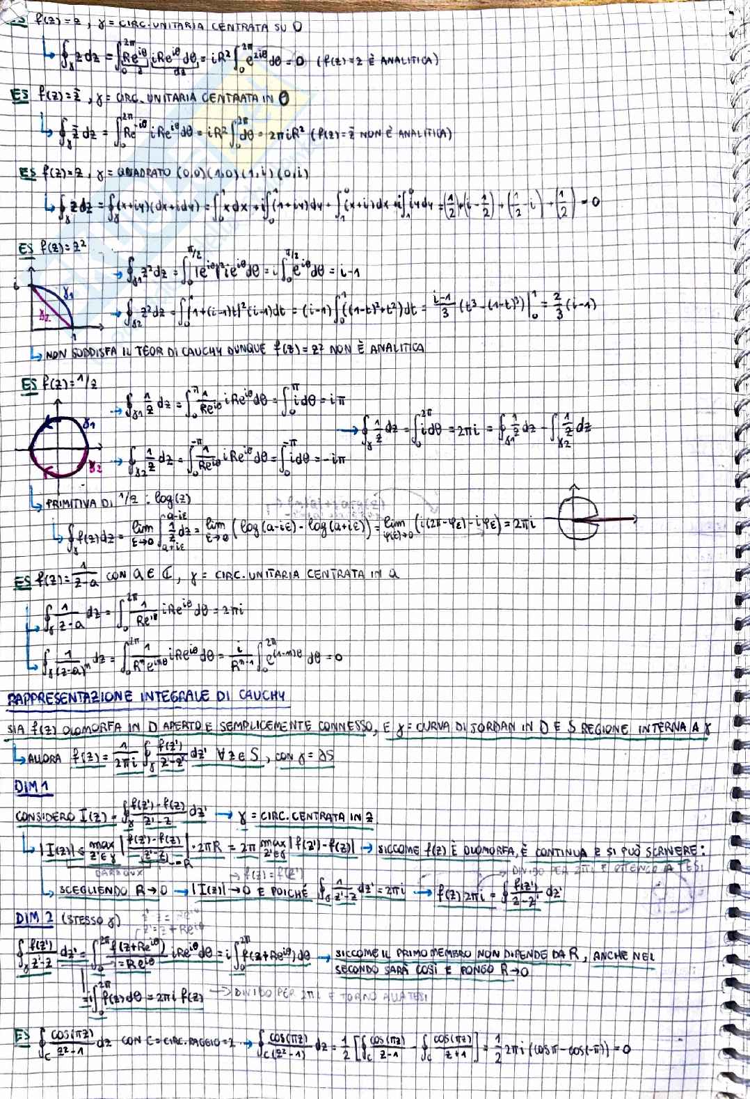 Metodi matematici per la fisica: analisi complessa  Pag. 11