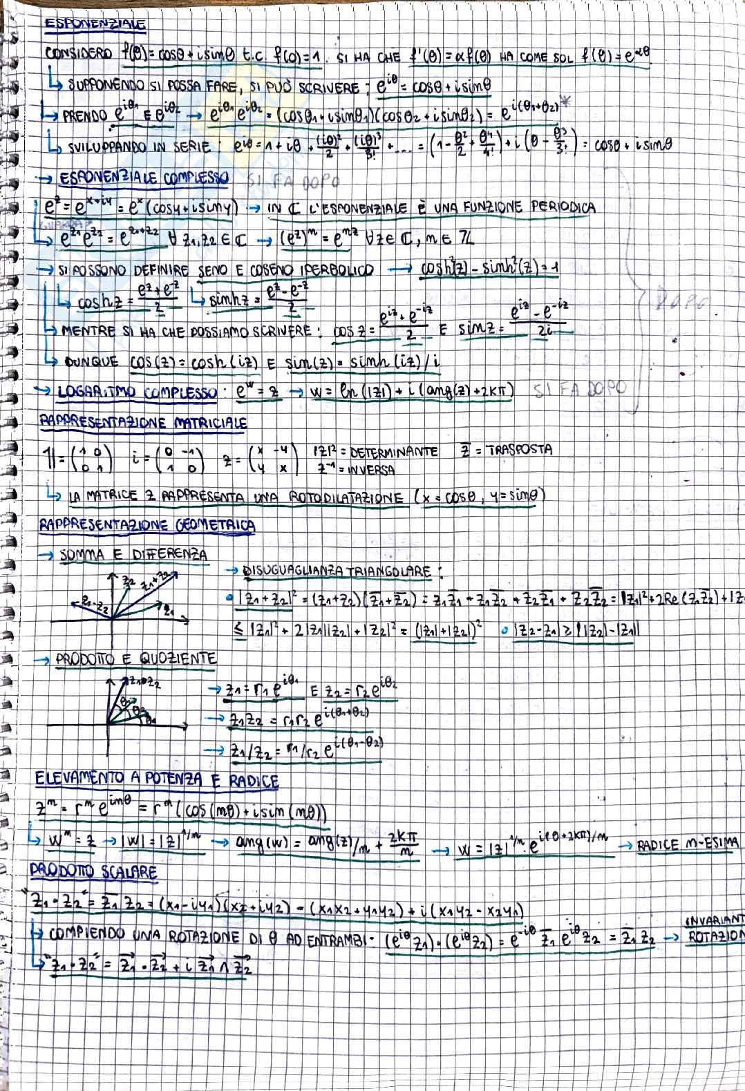 Metodi matematici per la fisica: analisi complessa  Pag. 2