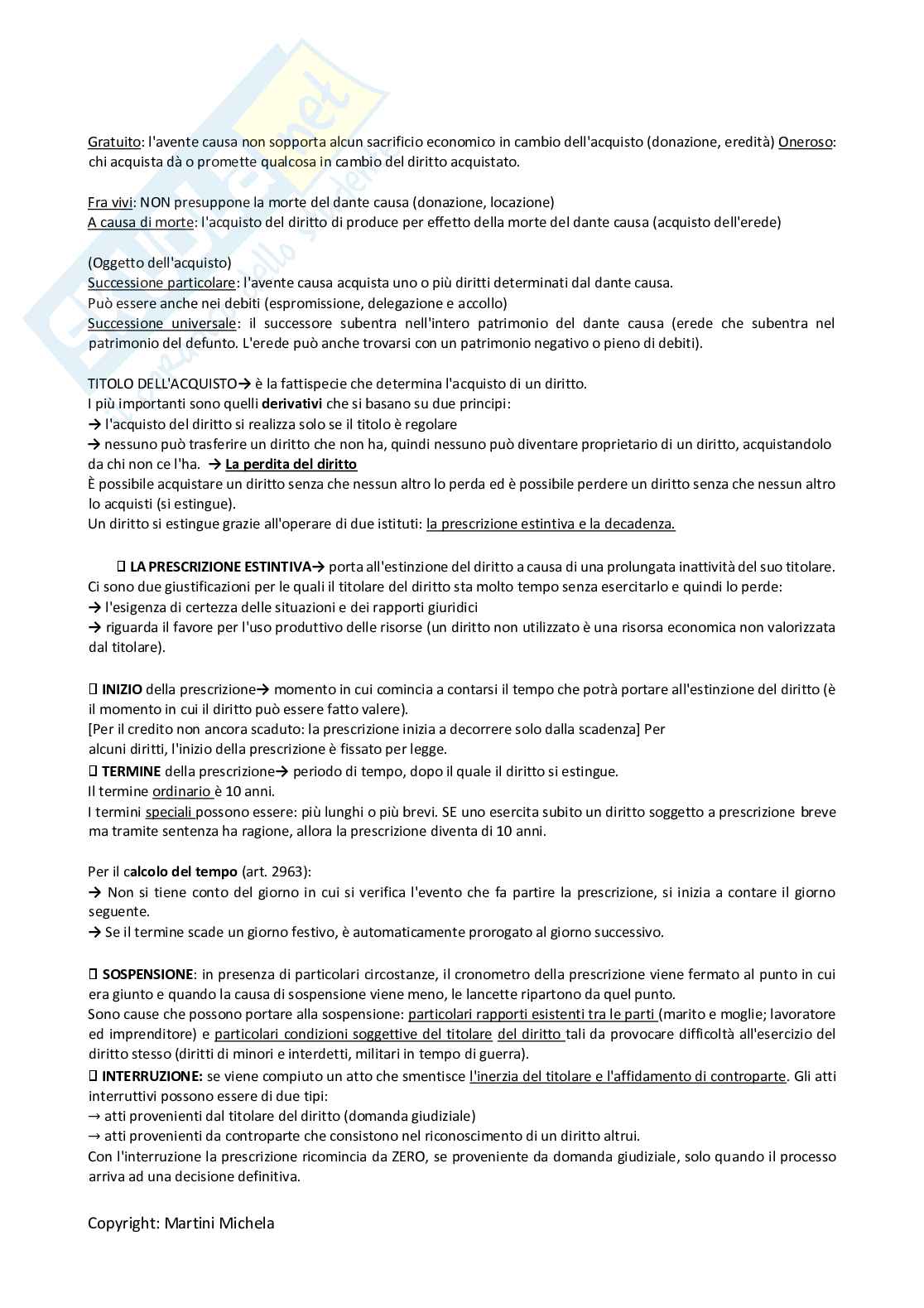 Riassunto esame diritto privato, prof. Benedetti, libro consigliato Diritto privato linee essenziali Pag. 11
