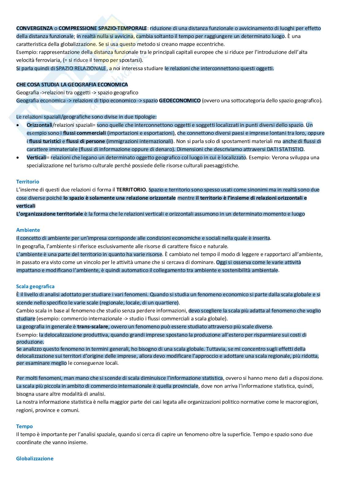 Geografia delle comunicazioni e del commercio internazionale Pag. 2