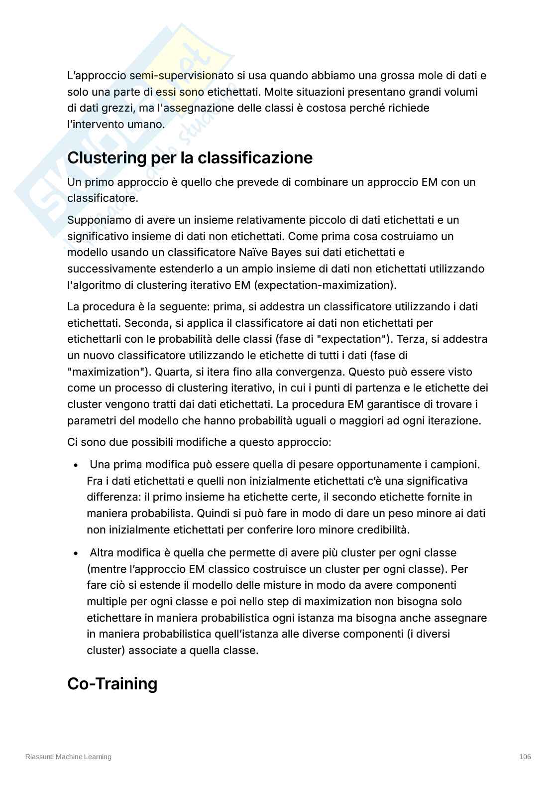 Appunti esame Machine Learning – Semi-Supervised Learning, Multi-Instance Learning ed Ensemble Pag. 2