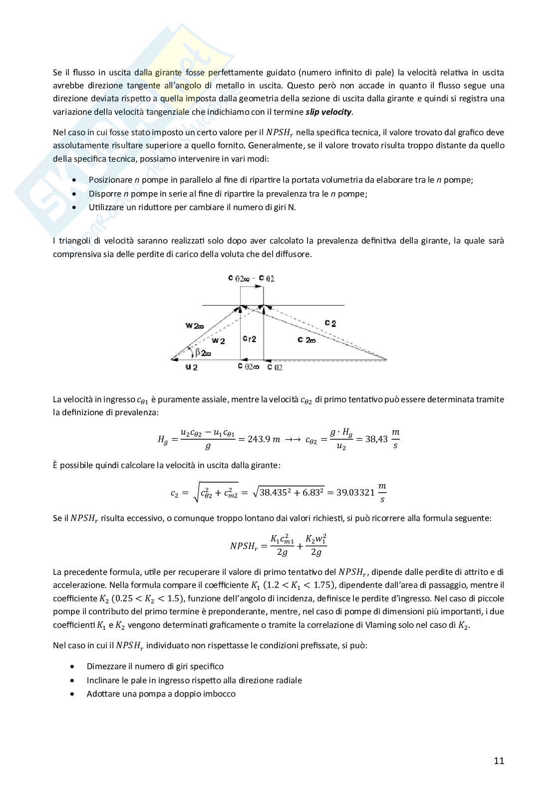 Dimensionamento pompa centrifuga Pag. 11