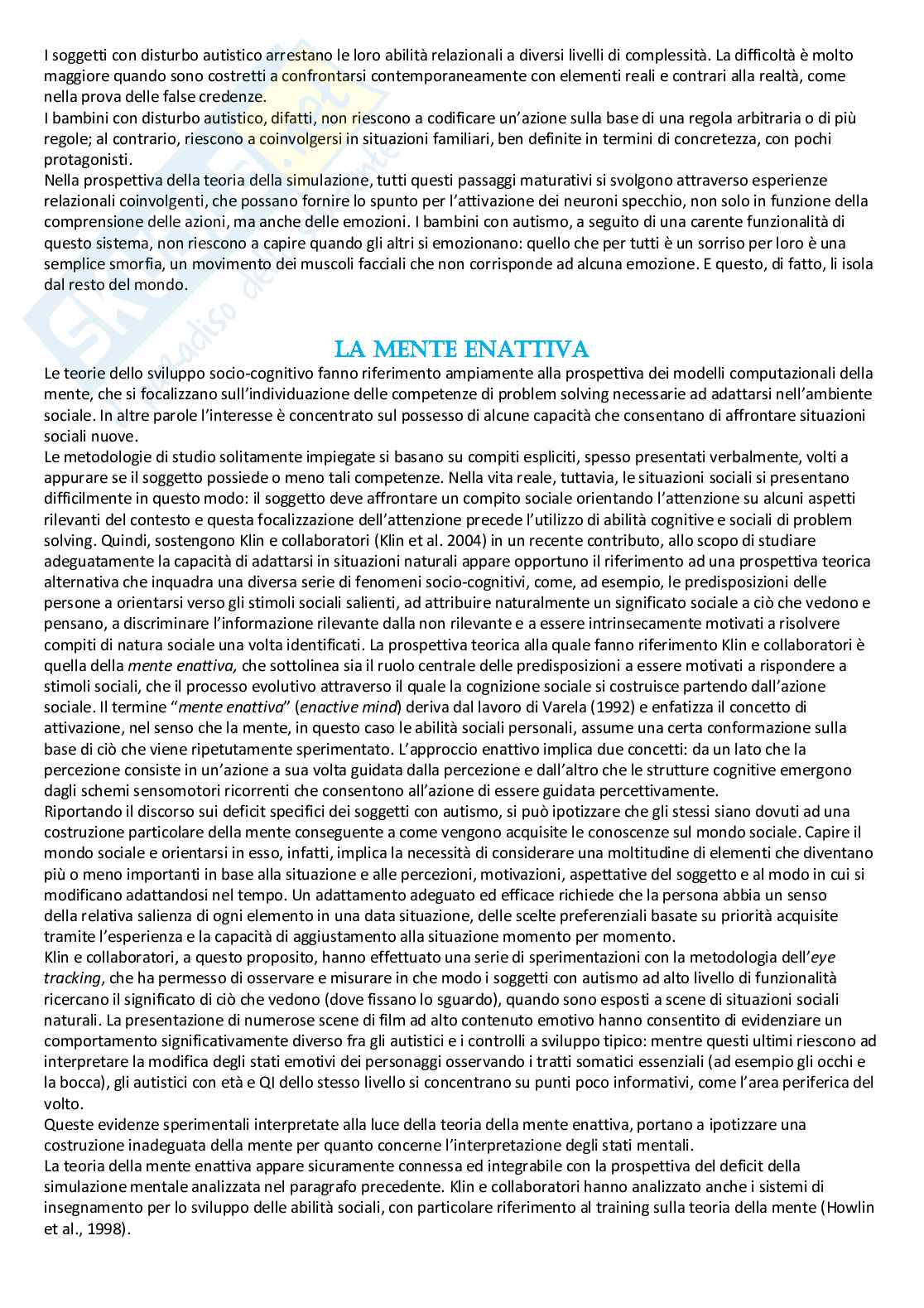 Riassunto esame Psicologia dell’educazione per l’handicap, prof. Cottini. Appunti delle lezioni affrontate. Libro consigliato Per una didattica speciale di qualità. Domande di Psicologia dell’educazione per l’handicap Pag. 16