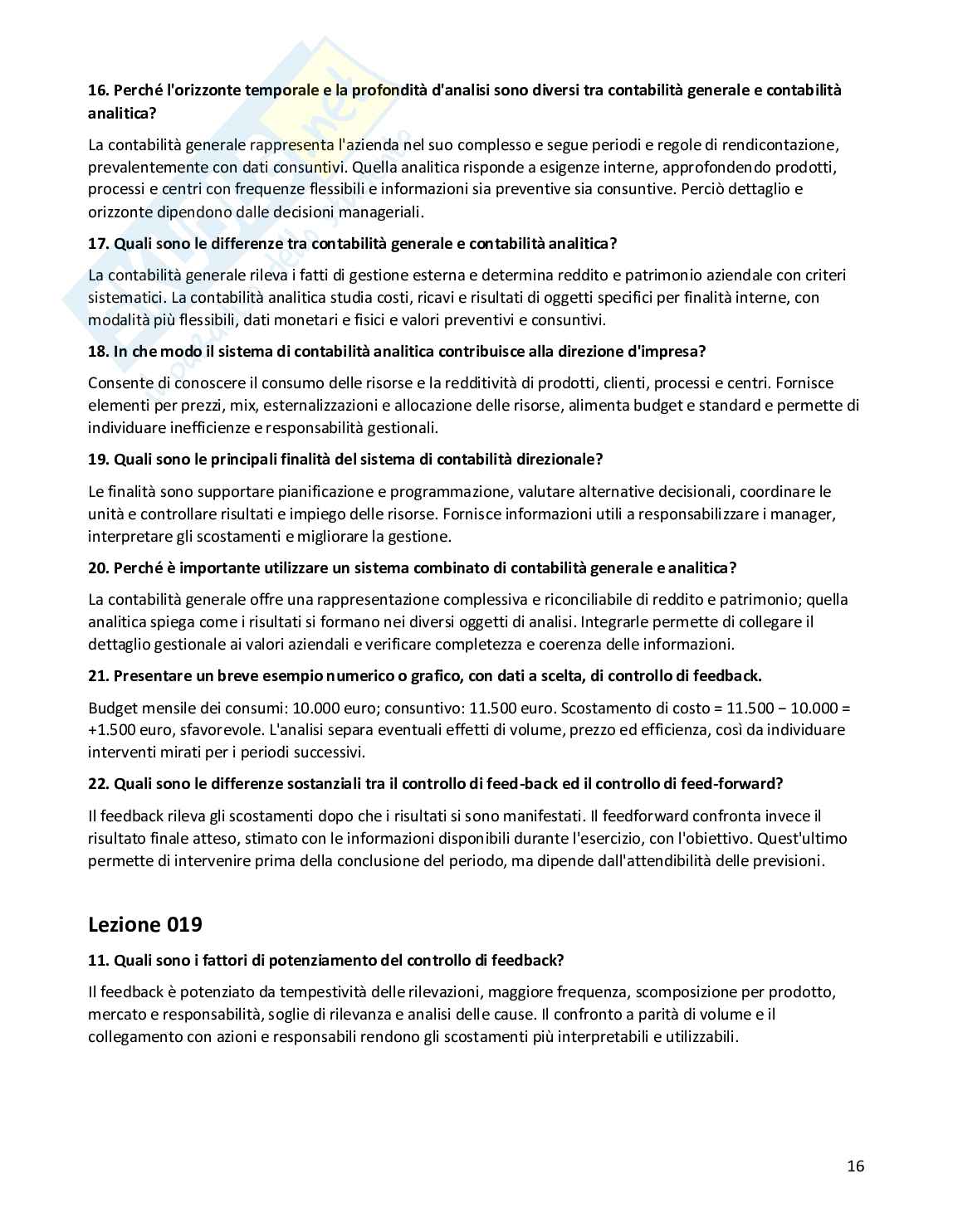 Risposte aperte Programmazione e controllo, 2026 Pag. 16