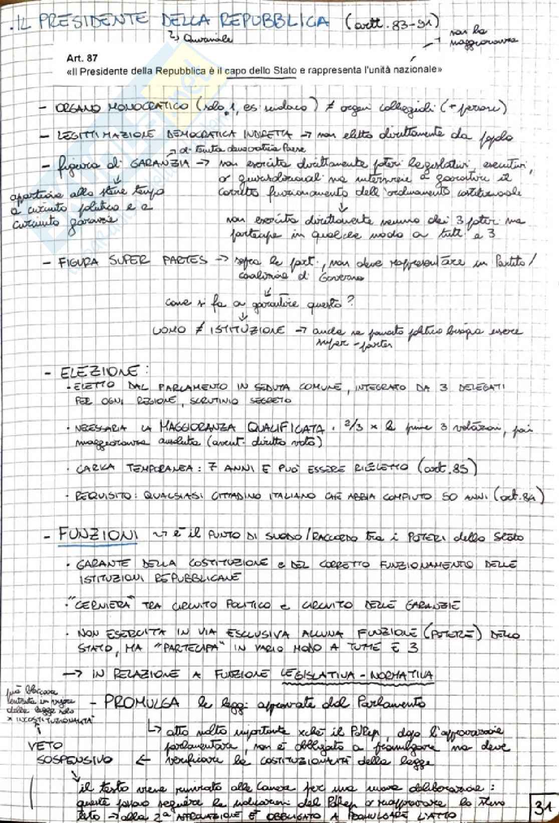Riassunto esame Diritto pubblico, Prof. Andrea Brighenti, libro consigliato Lineamenti di diritto pubblico, Falcon Pag. 31