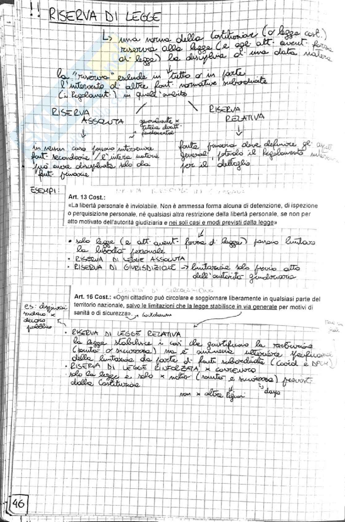 Riassunto esame Diritto pubblico, Prof. Andrea Brighenti, libro consigliato Lineamenti di diritto pubblico, Falcon Pag. 46