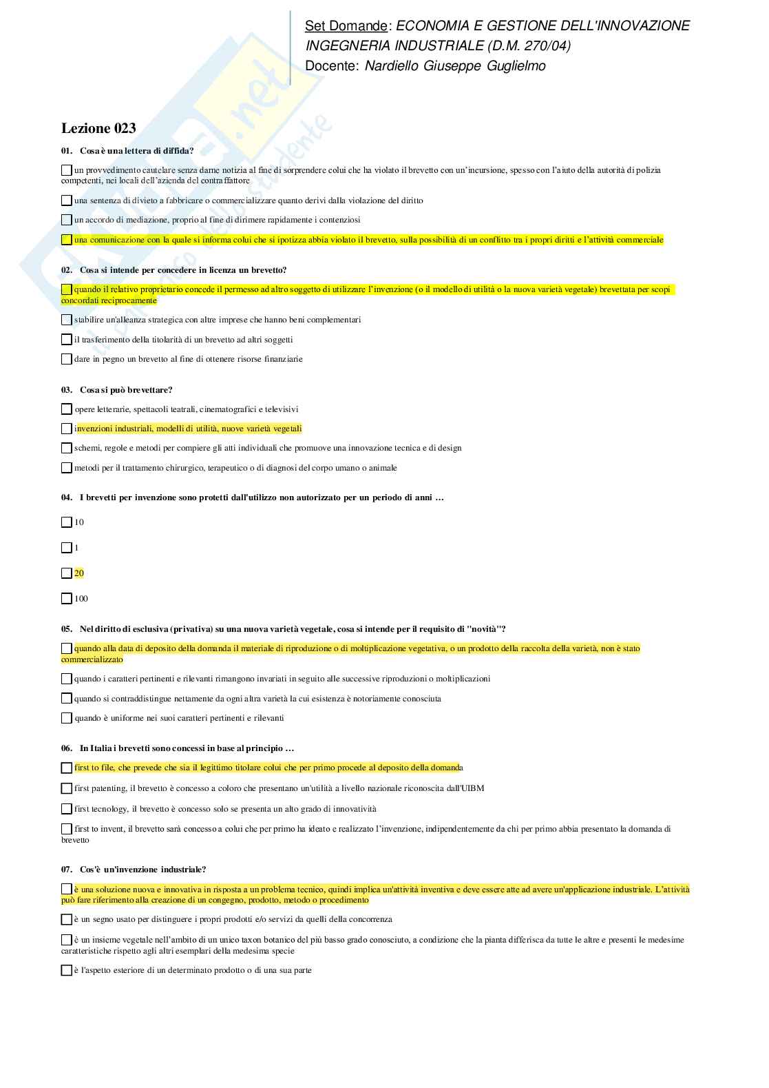Economia e gestione dell'innovazione Pag. 26