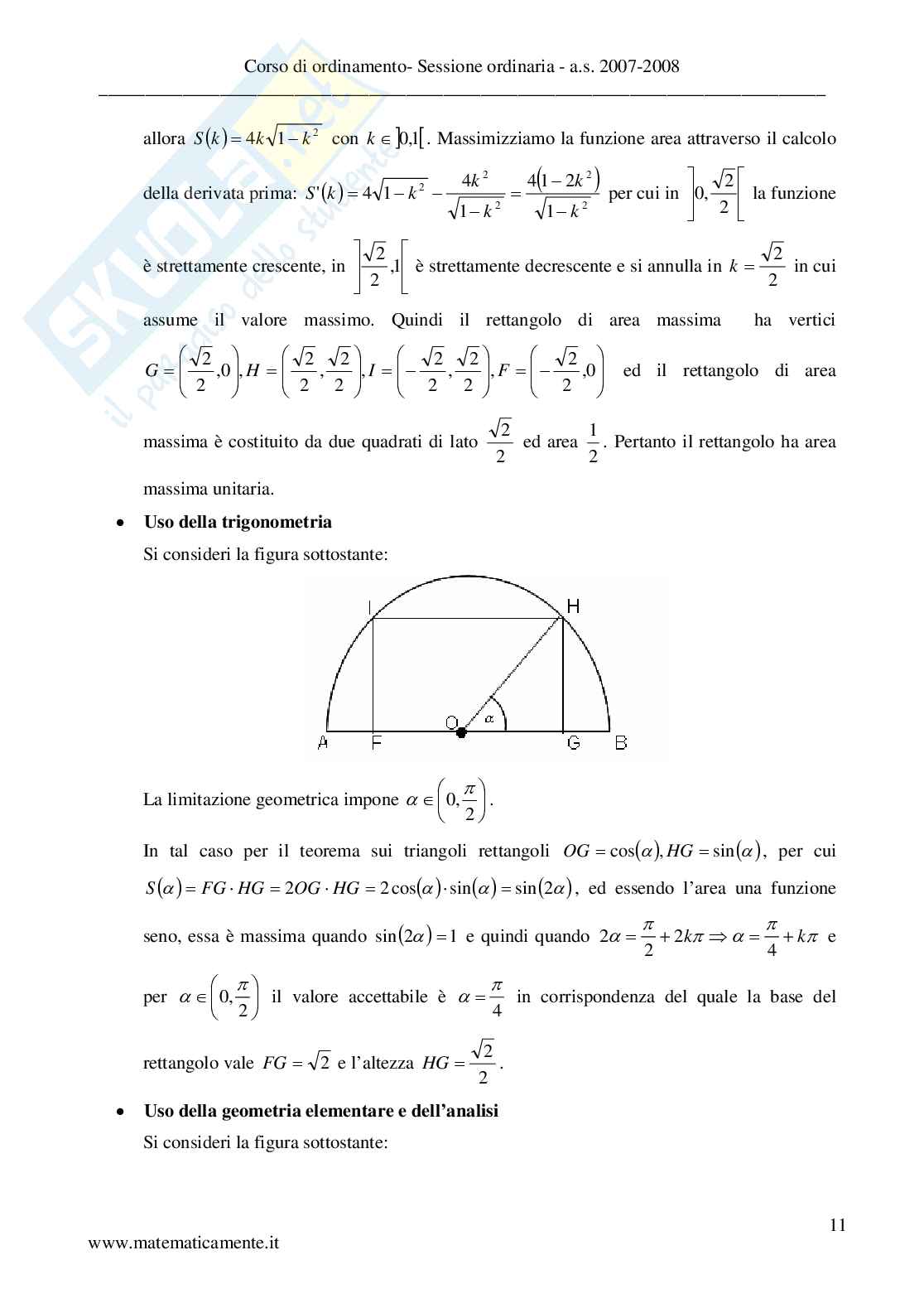 2008 - Liceo scientifico di ordinamento, sessione ordinaria - maturità  matematica Pag. 11